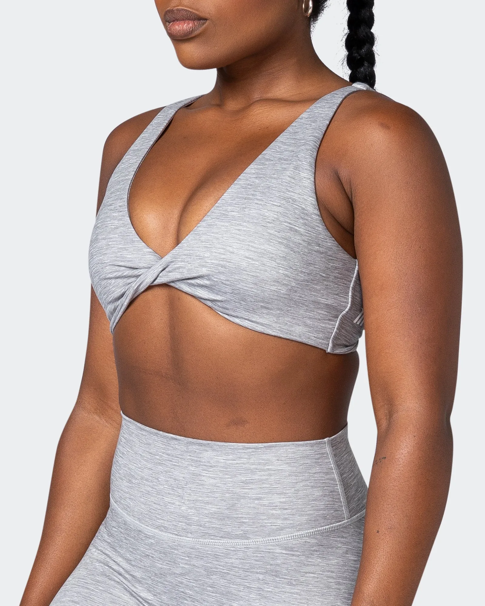 Demi Bralette - Quiet Grey Marl sold by Muscle Nation product image thumbnail 3