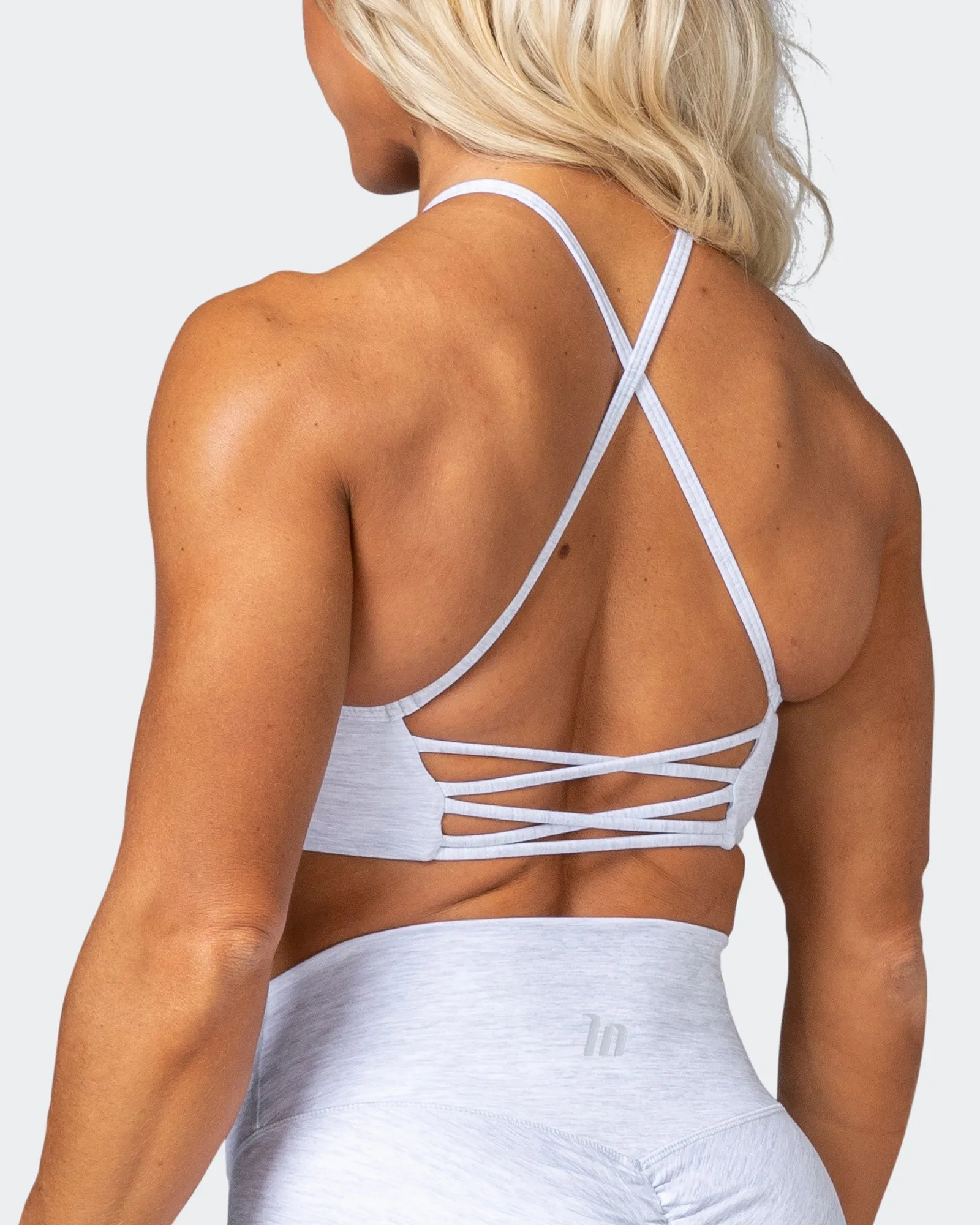 HBxMN Enticing Bralette - White Grey Marl sold by Muscle Nation product image thumbnail 5
