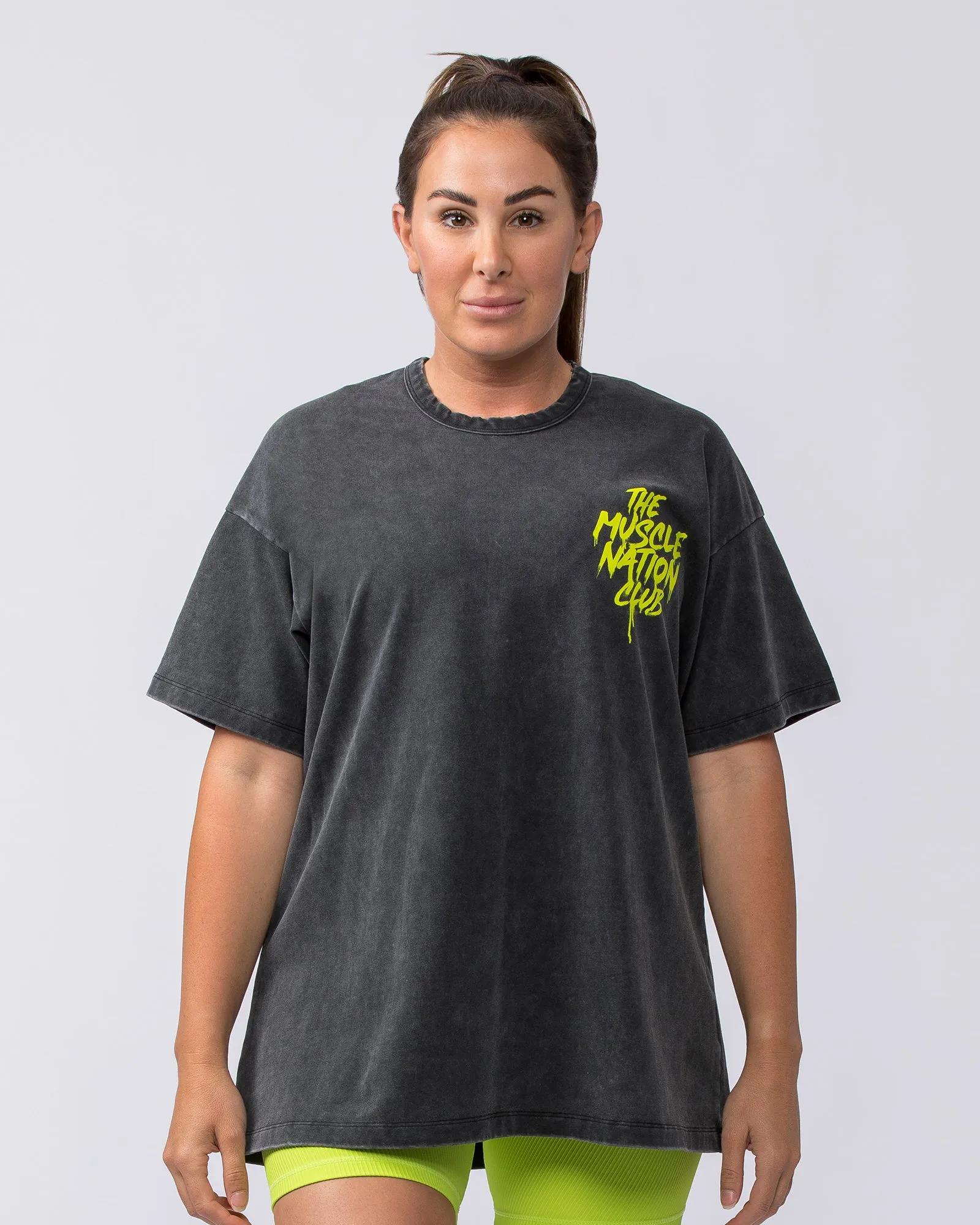 Womens Neon Rose Vintage Tee - Washed Black sold by Muscle Nation product image thumbnail 3