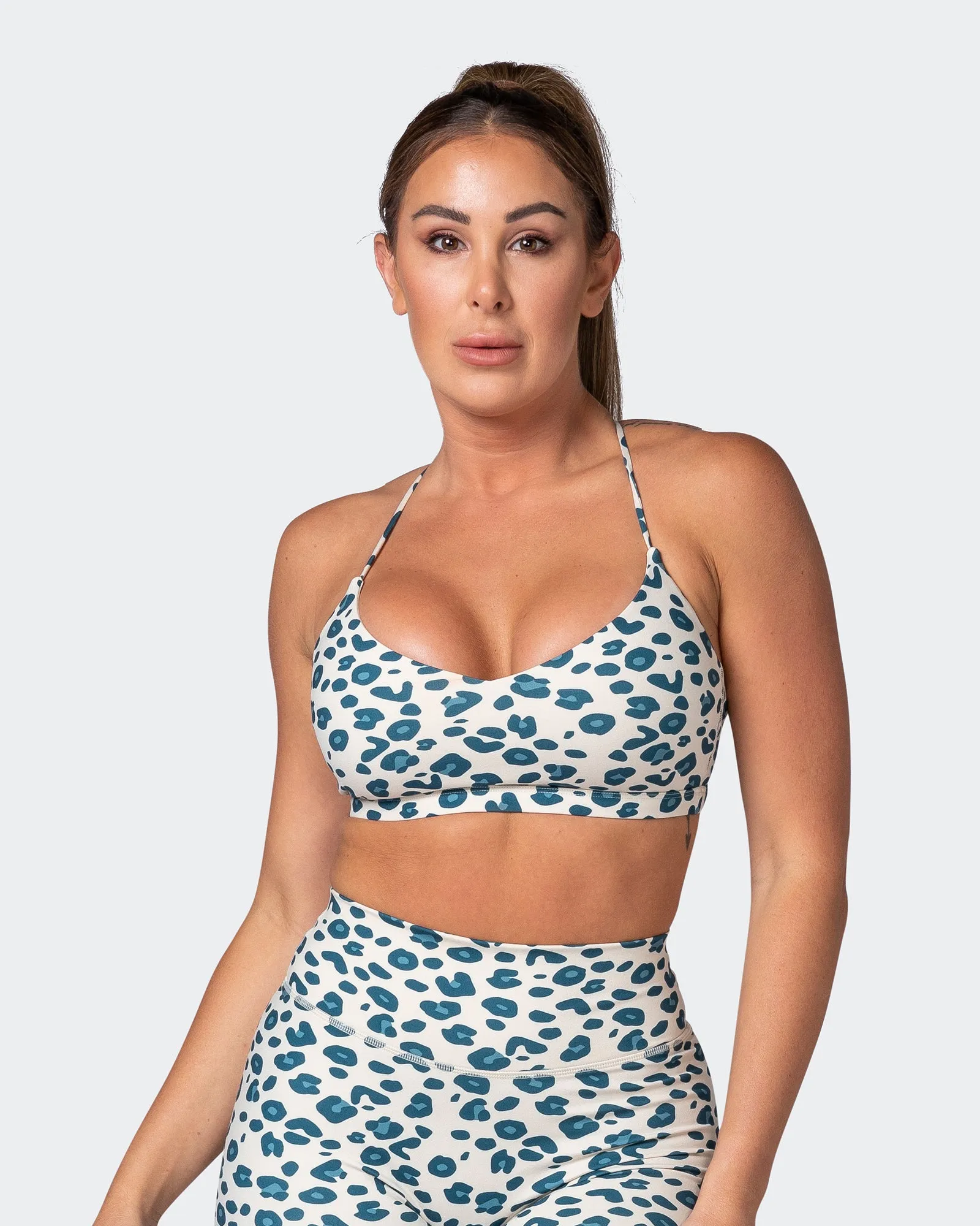Sun Kissed Bralette - Marine Cheetah Print sold by Muscle Nation