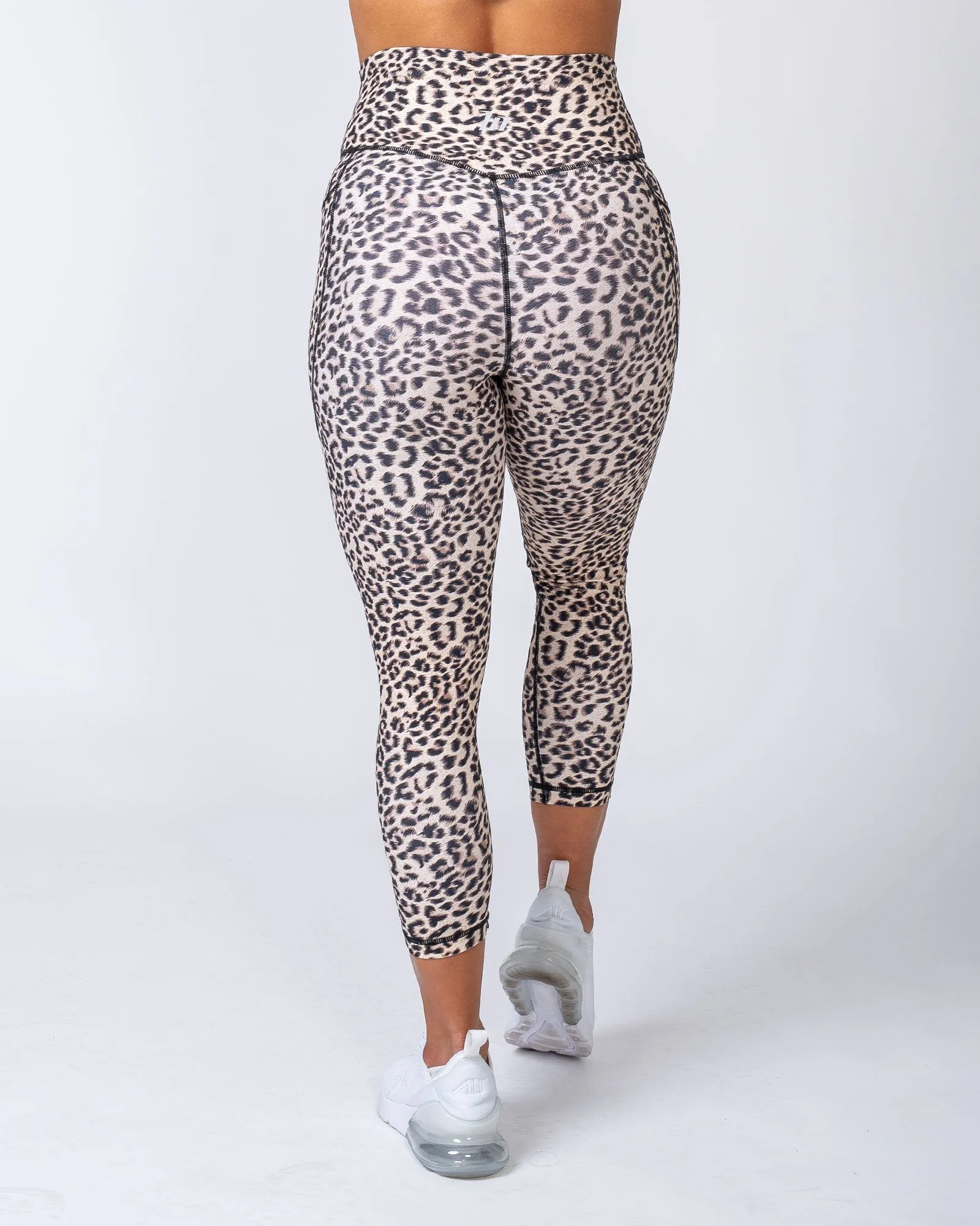 Signature 7/8 Pocket Leggings - Yellow Leopard sold by Muscle Nation product image thumbnail 2