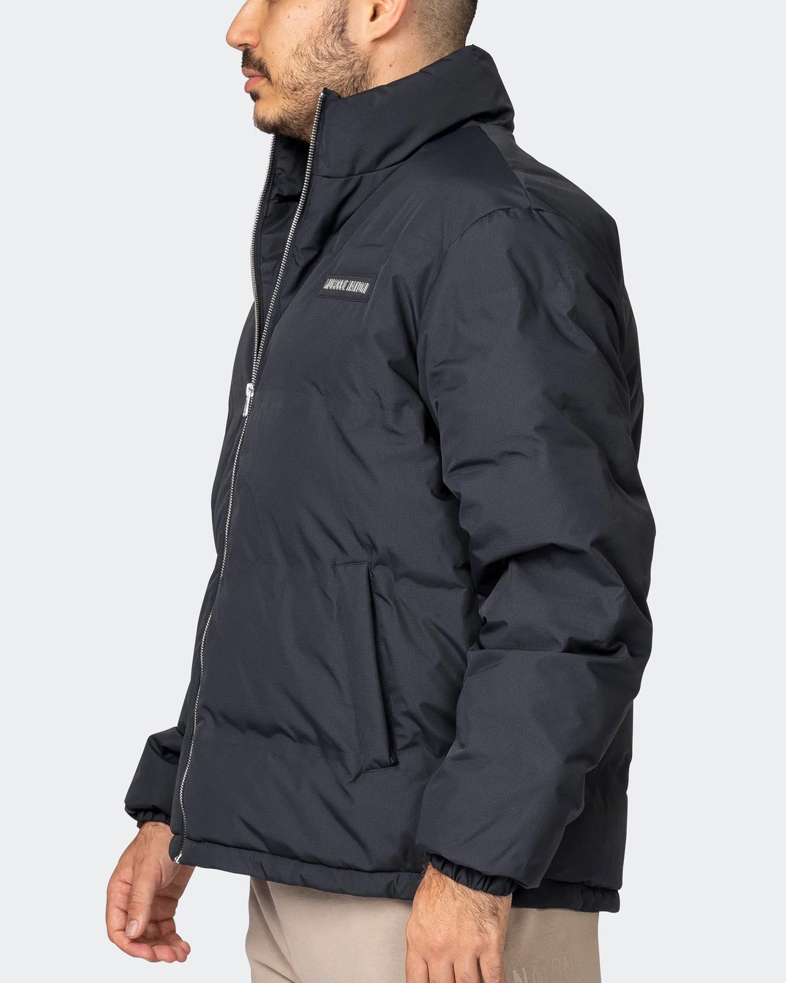 Mens Puffer Jacket - Black sold by Muscle Nation product image thumbnail 5
