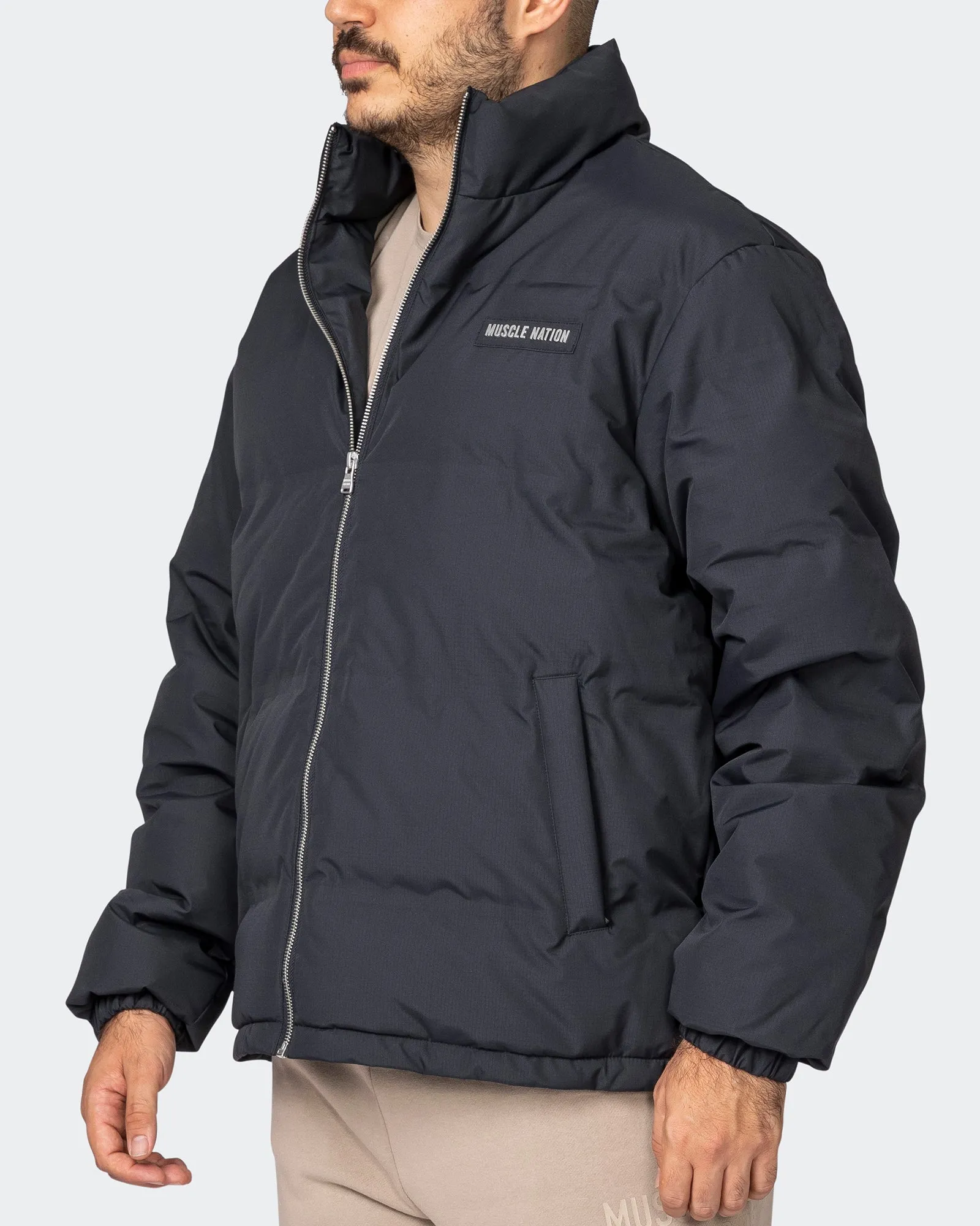 Mens Puffer Jacket - Black sold by Muscle Nation product image thumbnail 4
