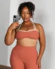 Curves Rib Bralette - Burnt Sienna sold by Muscle Nation
