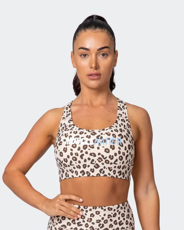 Strike Bra - Cheetah Print sold by Muscle Nation
