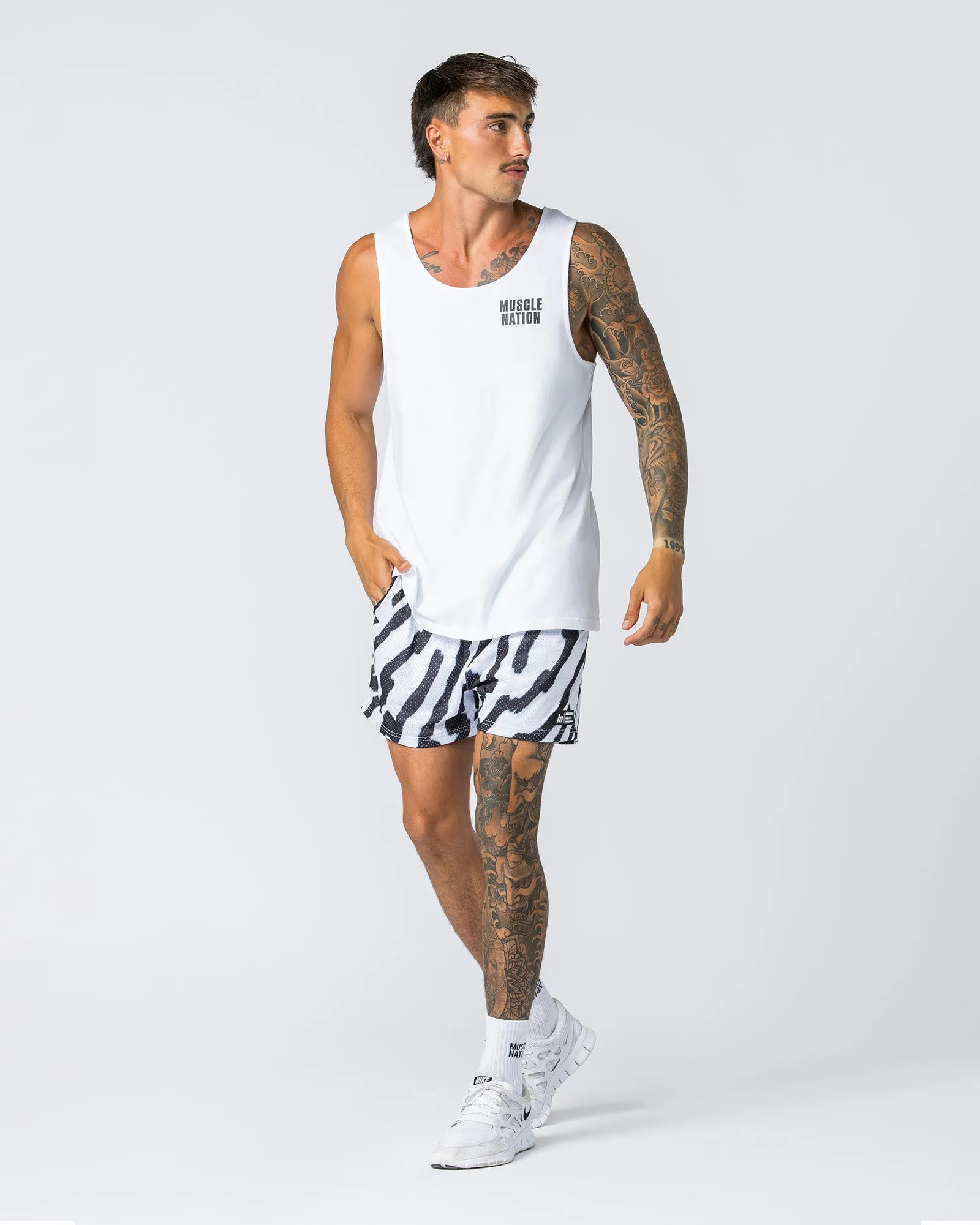 H Back Tank - White sold by Muscle Nation product image thumbnail 3