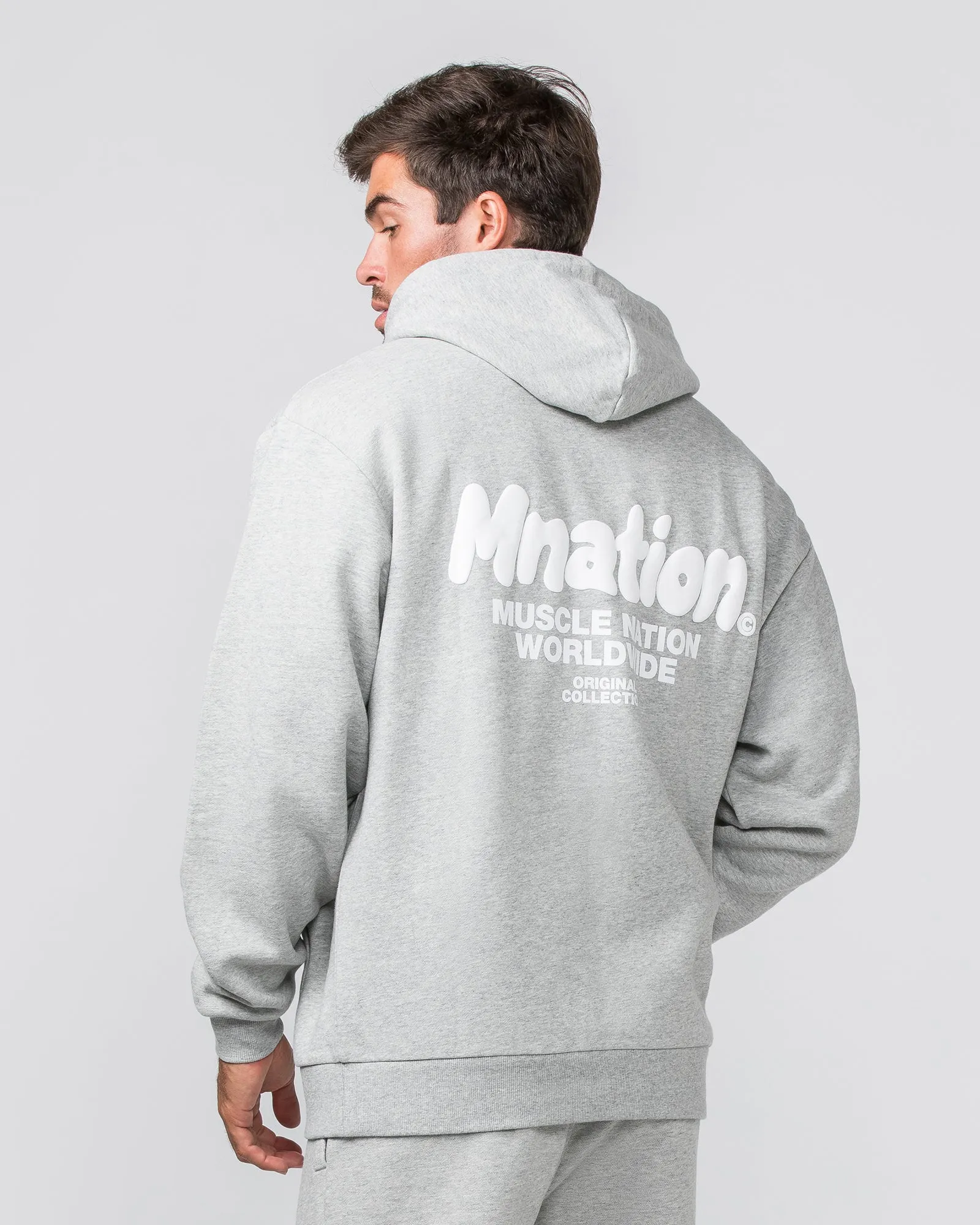 MNation Oversized Hoodie - Grey Marl sold by Muscle Nation product image thumbnail 3
