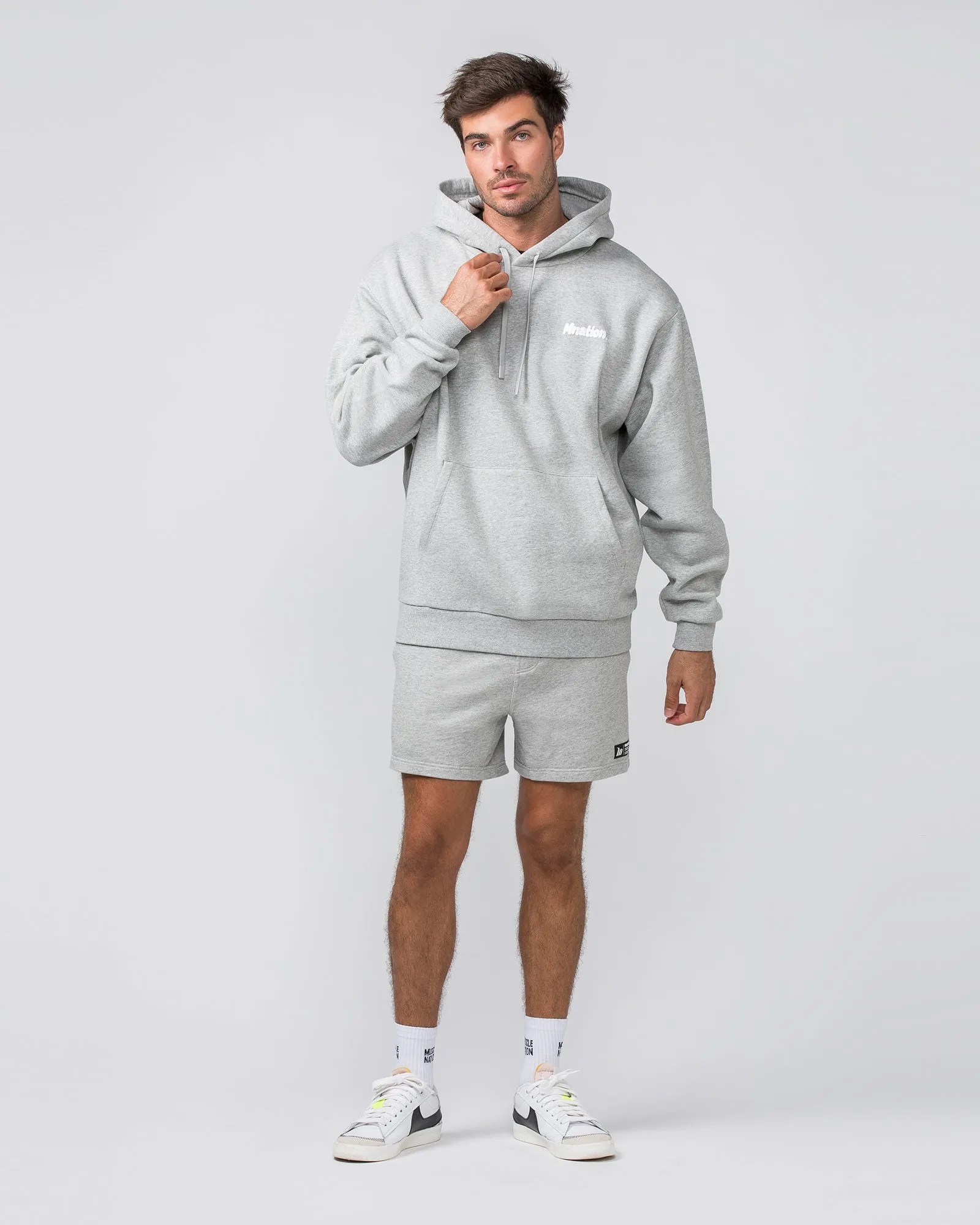MNation Oversized Hoodie - Grey Marl sold by Muscle Nation product image thumbnail 5