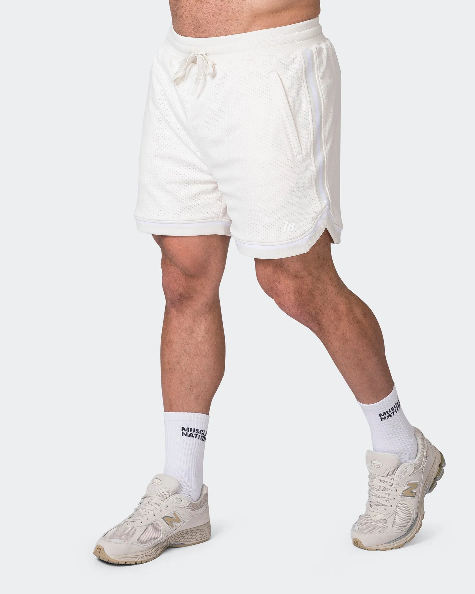 Mens 5" Basketball Shorts - Travertine sold by Muscle Nation product image thumbnail 3