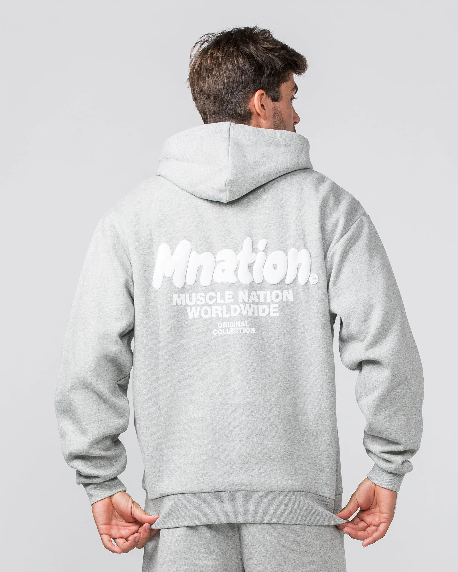 MNation Oversized Hoodie - Grey Marl sold by Muscle Nation product image thumbnail 4
