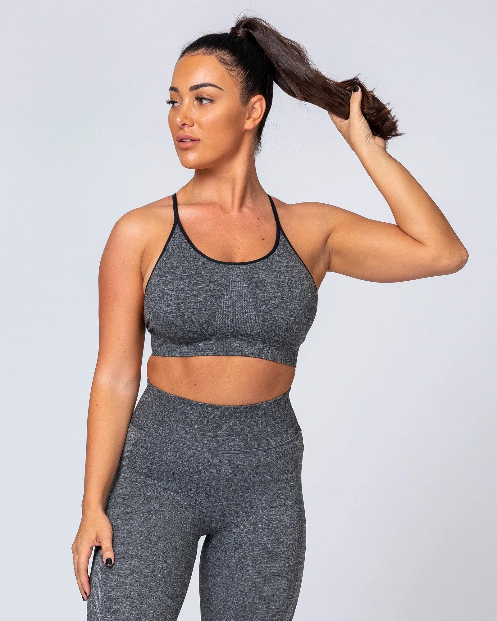 All Day Strap Seamless Bra - Charcoal Marl sold by Muscle Nation product image thumbnail 2