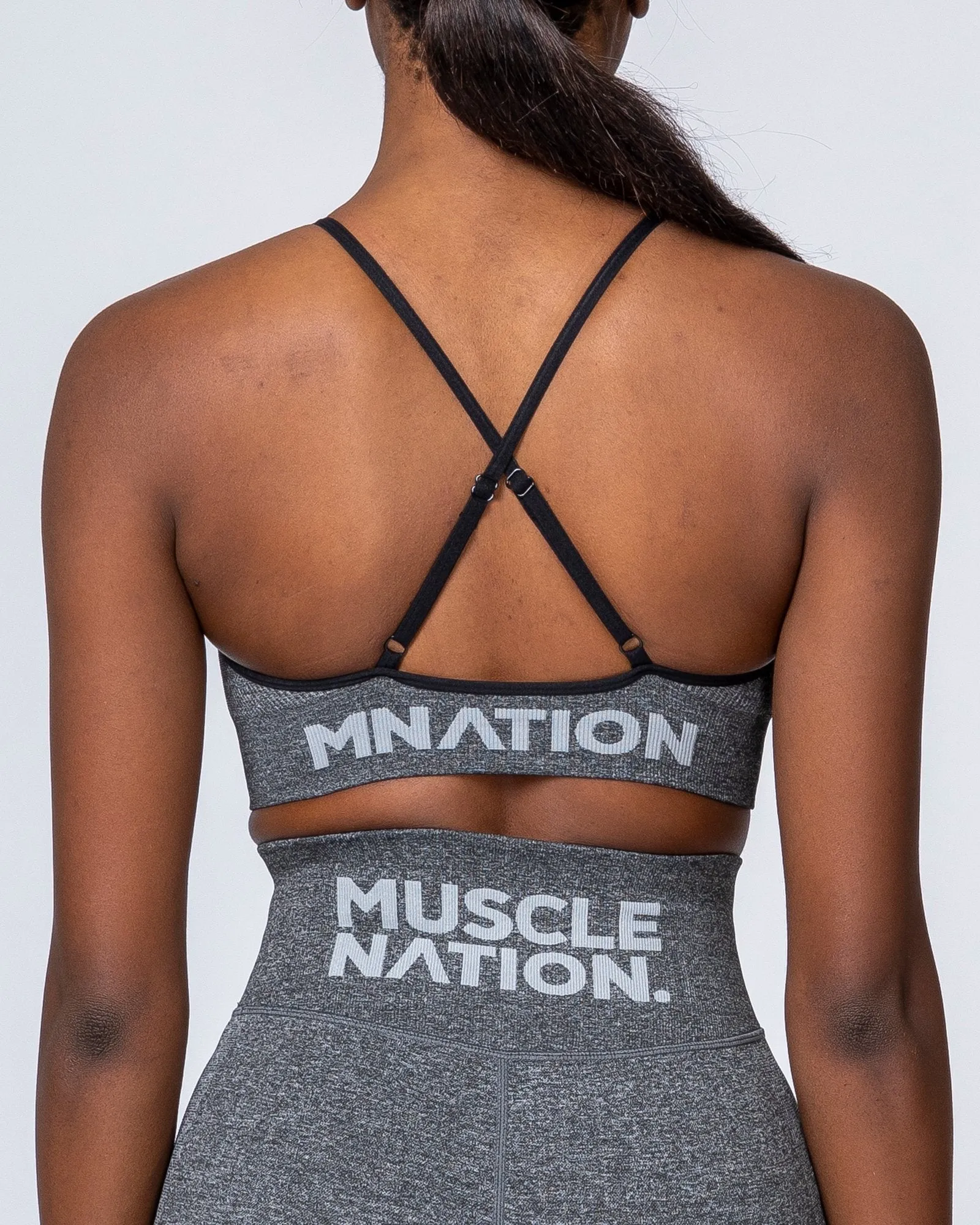 All Day Strap Seamless Bra - Charcoal Marl sold by Muscle Nation product image thumbnail 3
