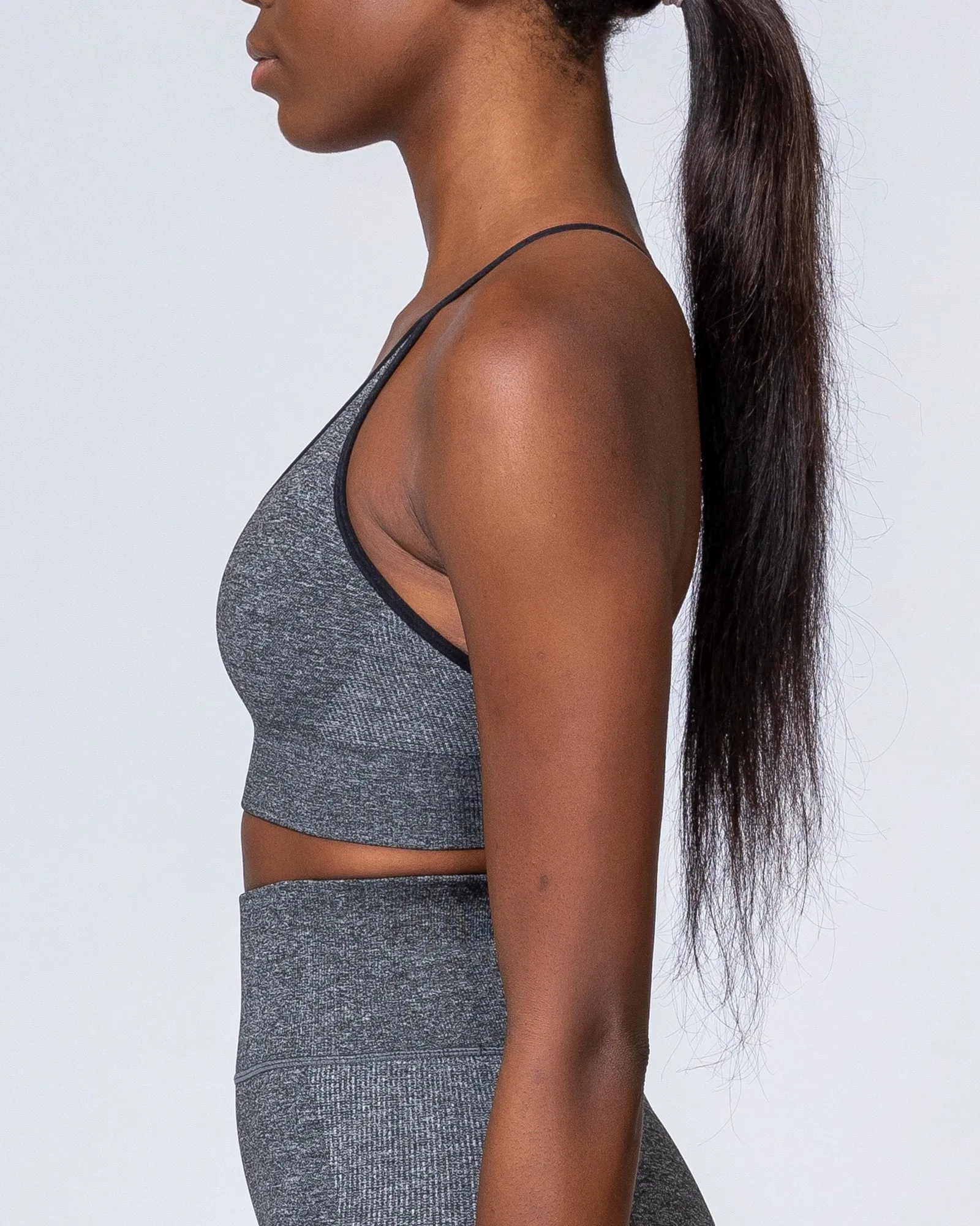 All Day Strap Seamless Bra - Charcoal Marl sold by Muscle Nation product image thumbnail 4