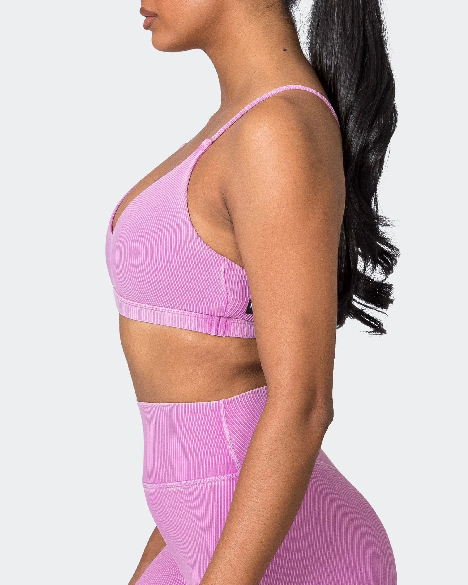 Levitate Vintage Rib Bralette - Washed Dahlia sold by Muscle Nation product image thumbnail 5