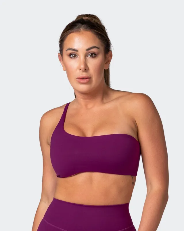 Movement One Shoulder Bralette - Huckleberry sold by Muscle Nation
