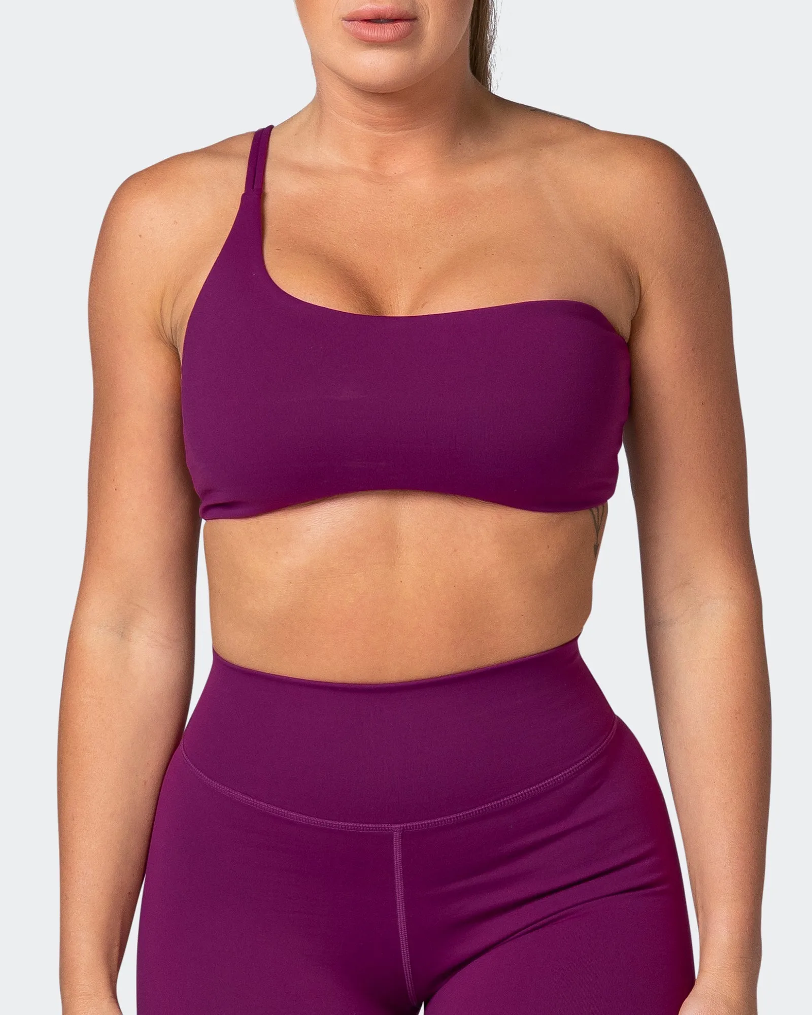 Movement One Shoulder Bralette - Huckleberry sold by Muscle Nation product image thumbnail 2