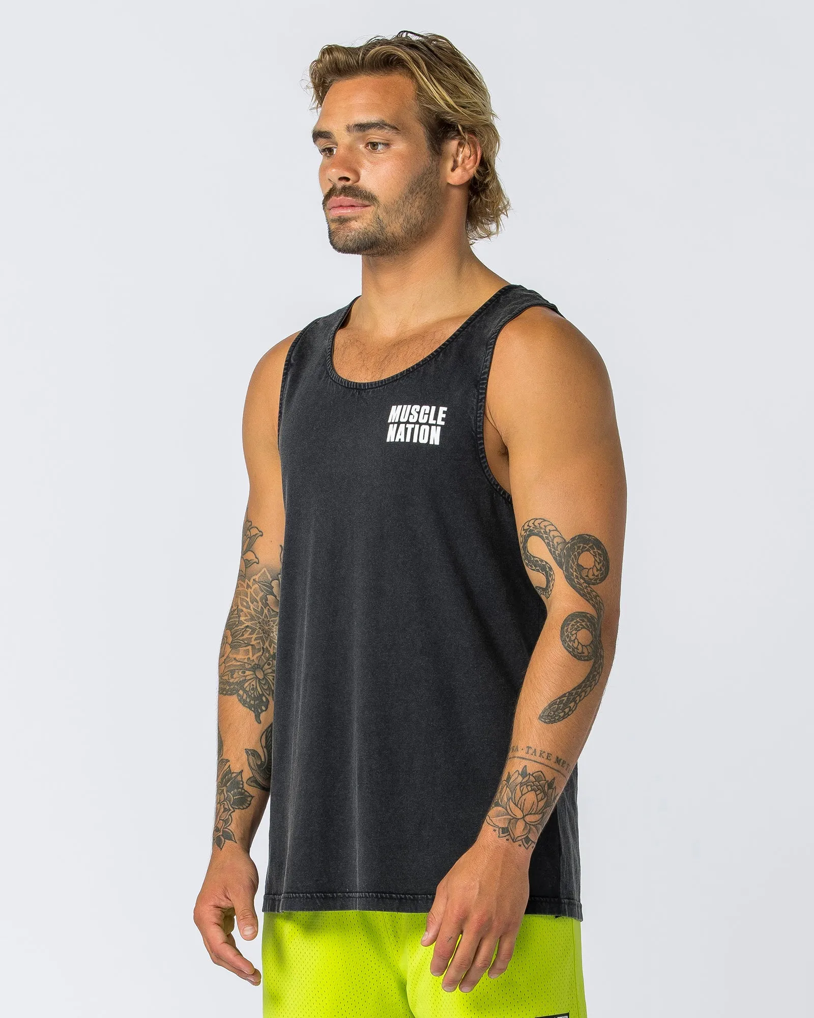 H Back Tank - Washed Black sold by Muscle Nation product image thumbnail 2