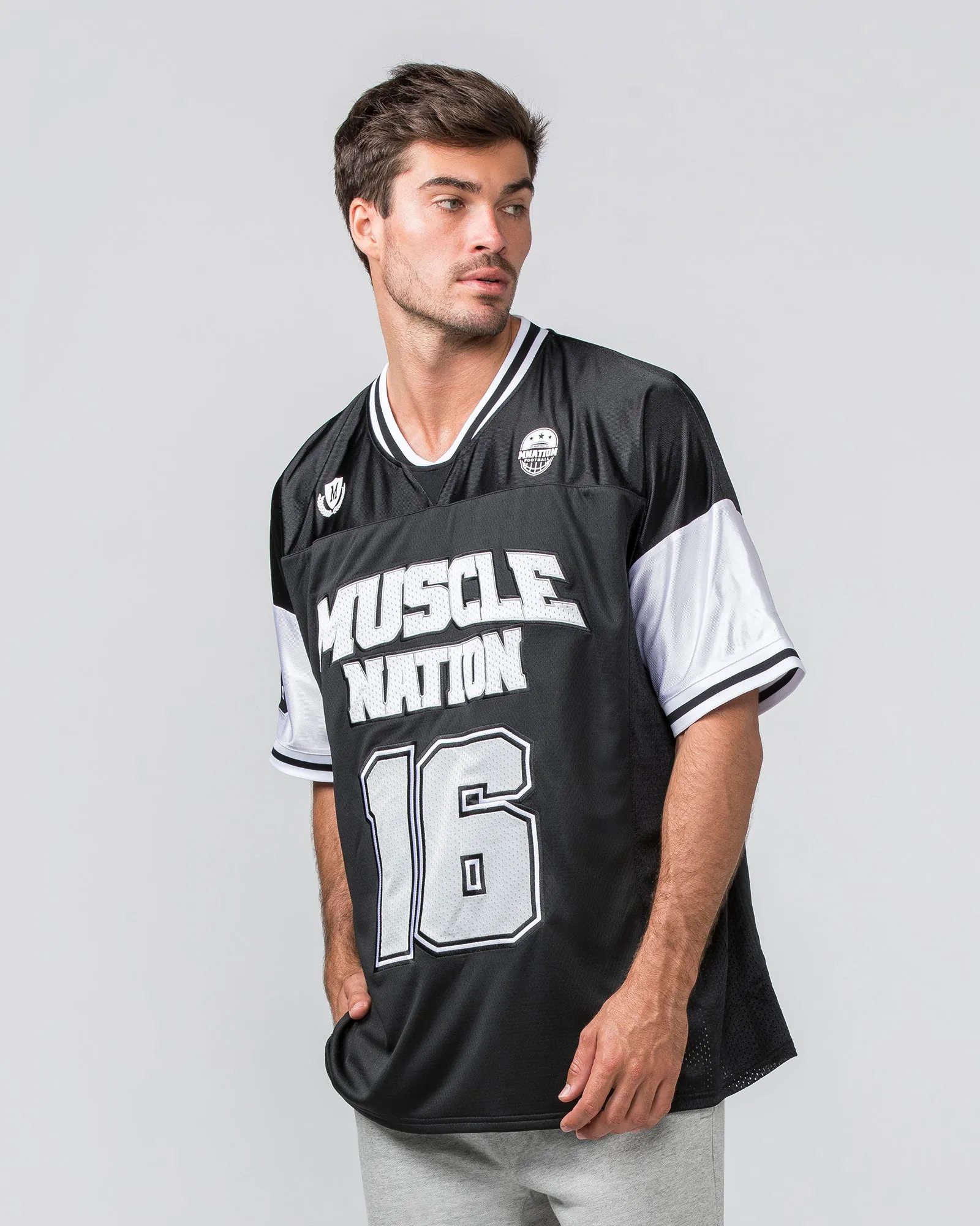 Oversized Jersey - Black sold by Muscle Nation product image thumbnail 3