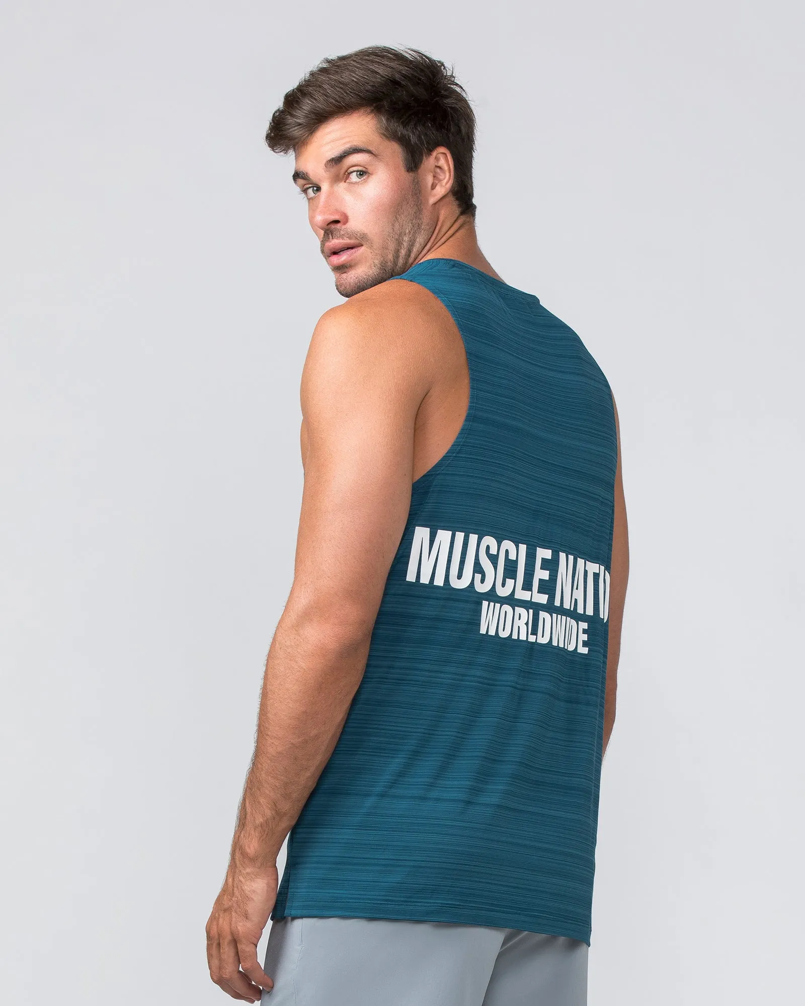 Worldwide Active Tank - Tidal Teal sold by Muscle Nation product image thumbnail 5