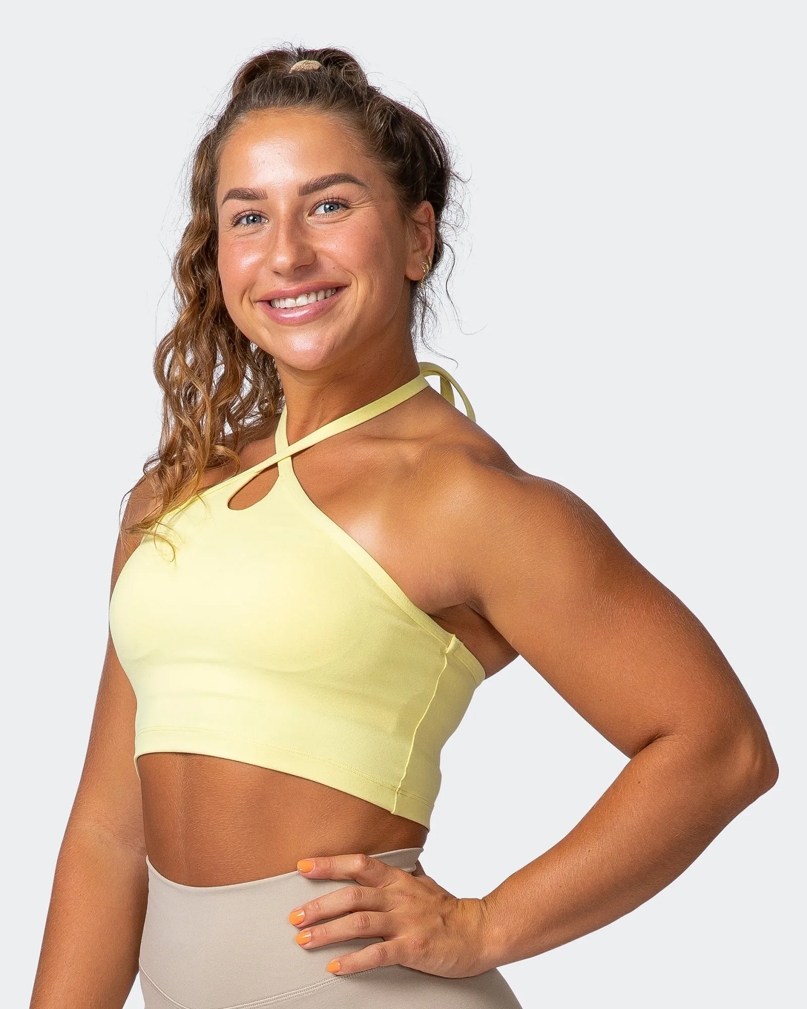 Shimmer Bra Tank Combo - Lemon Fizz sold by Muscle Nation