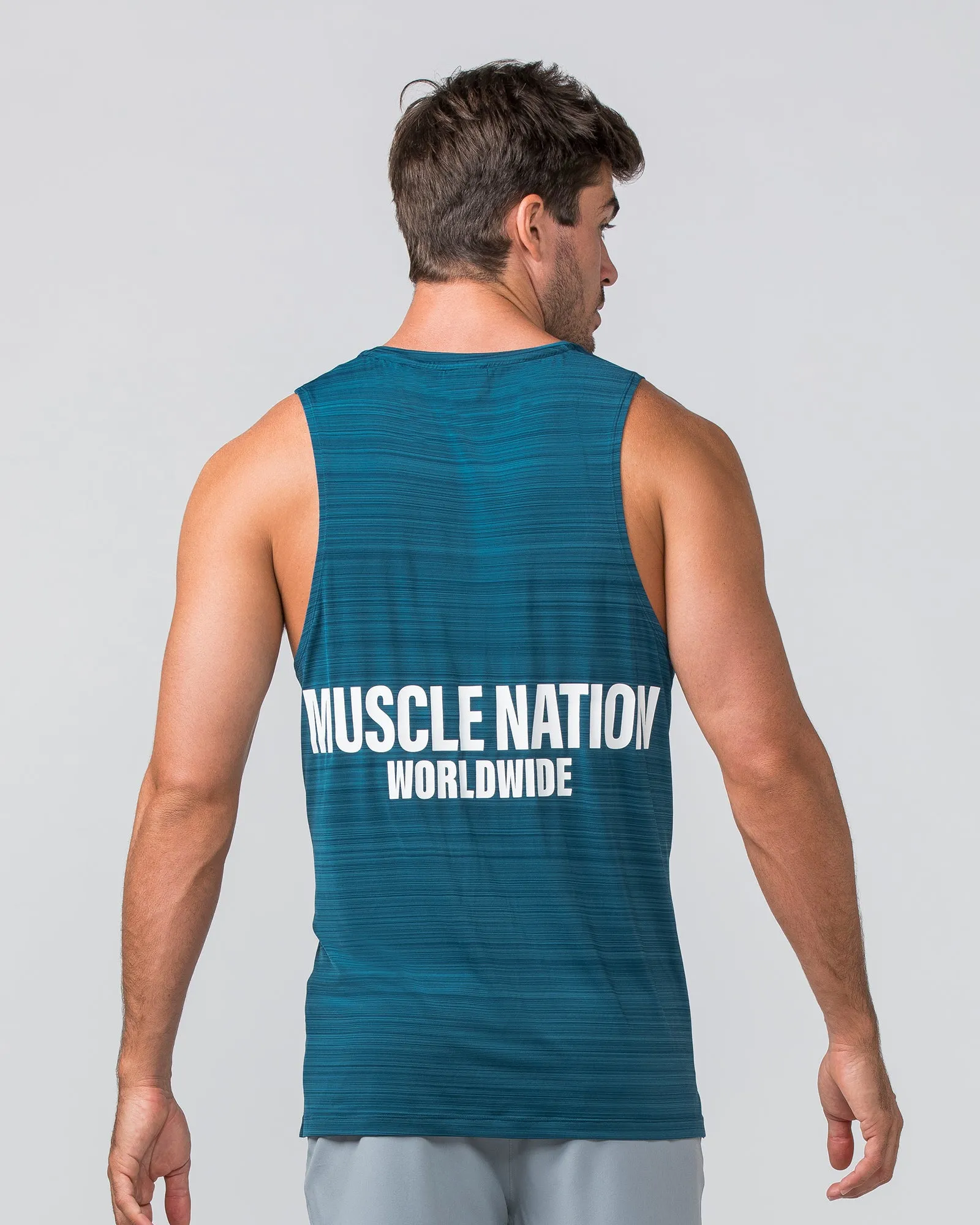 Worldwide Active Tank - Tidal Teal sold by Muscle Nation