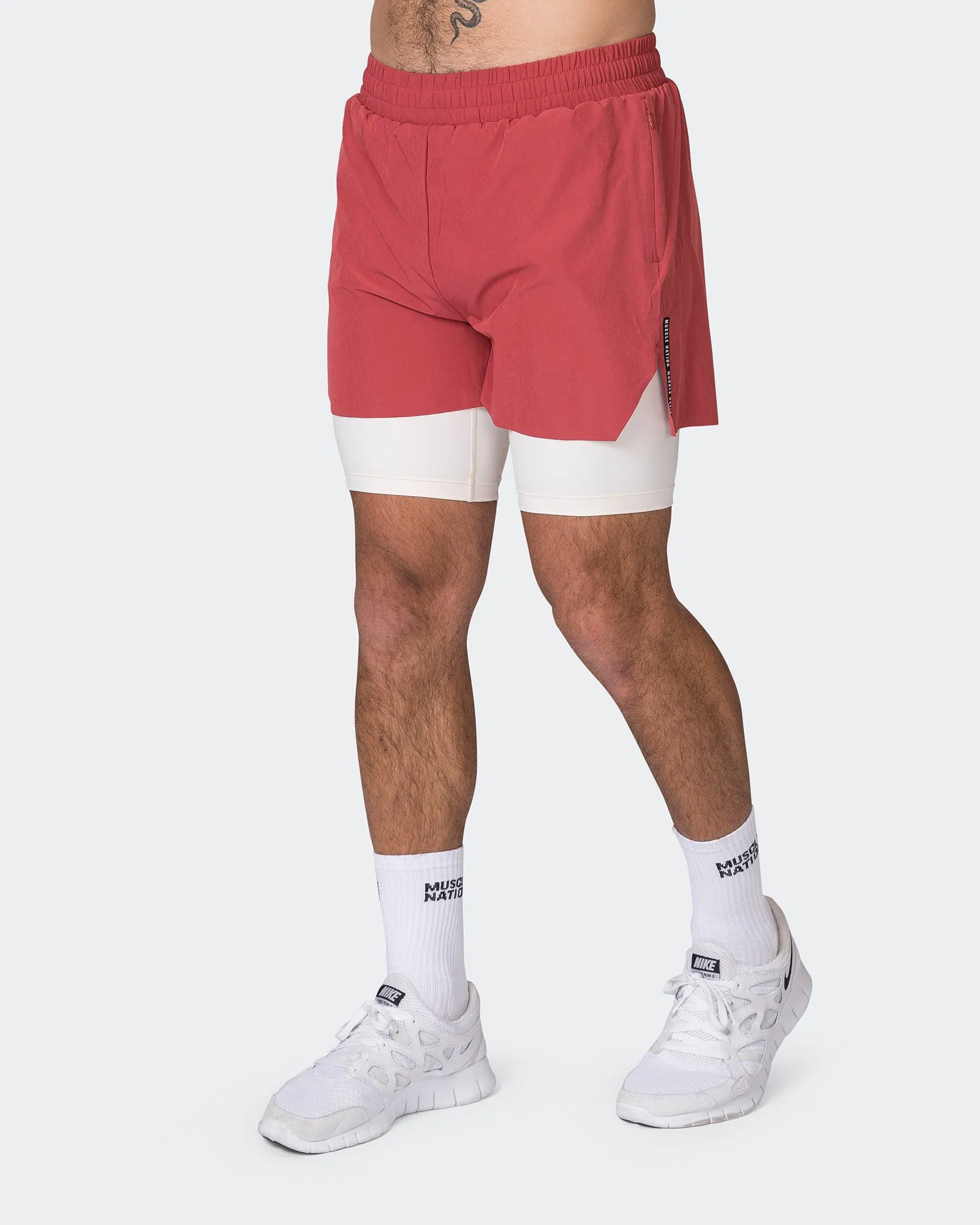 Replay 3" Shorts - Dusty Red sold by Muscle Nation product image thumbnail 4