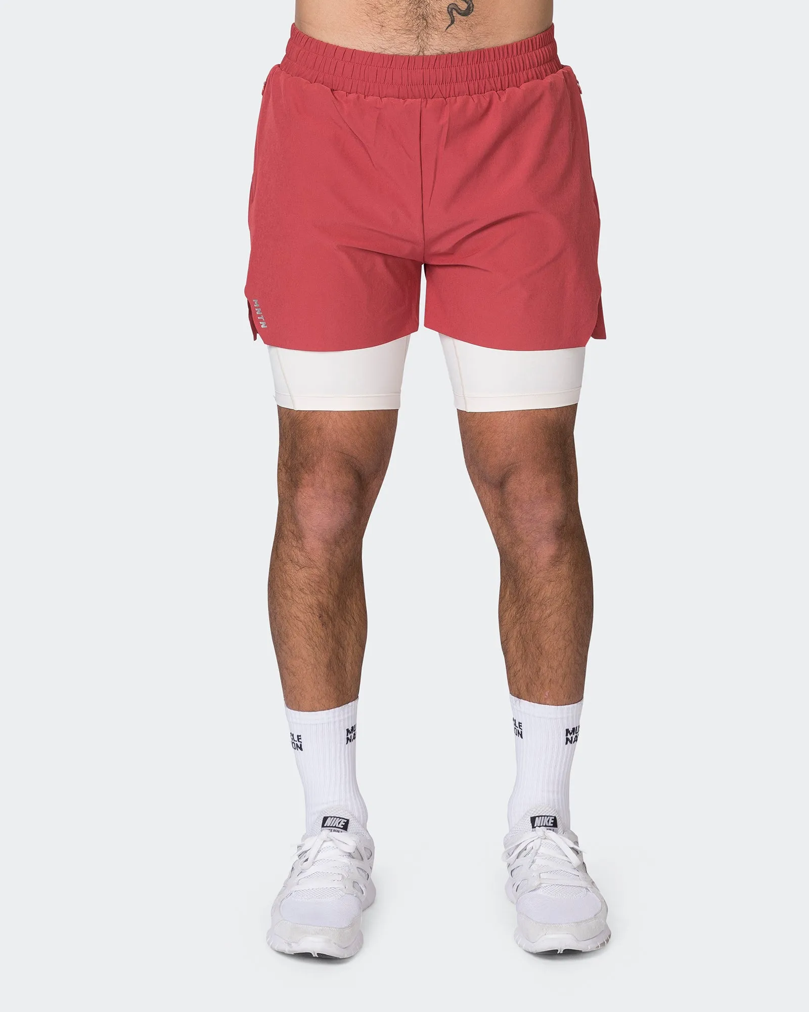Replay 3" Shorts - Dusty Red sold by Muscle Nation product image thumbnail 3
