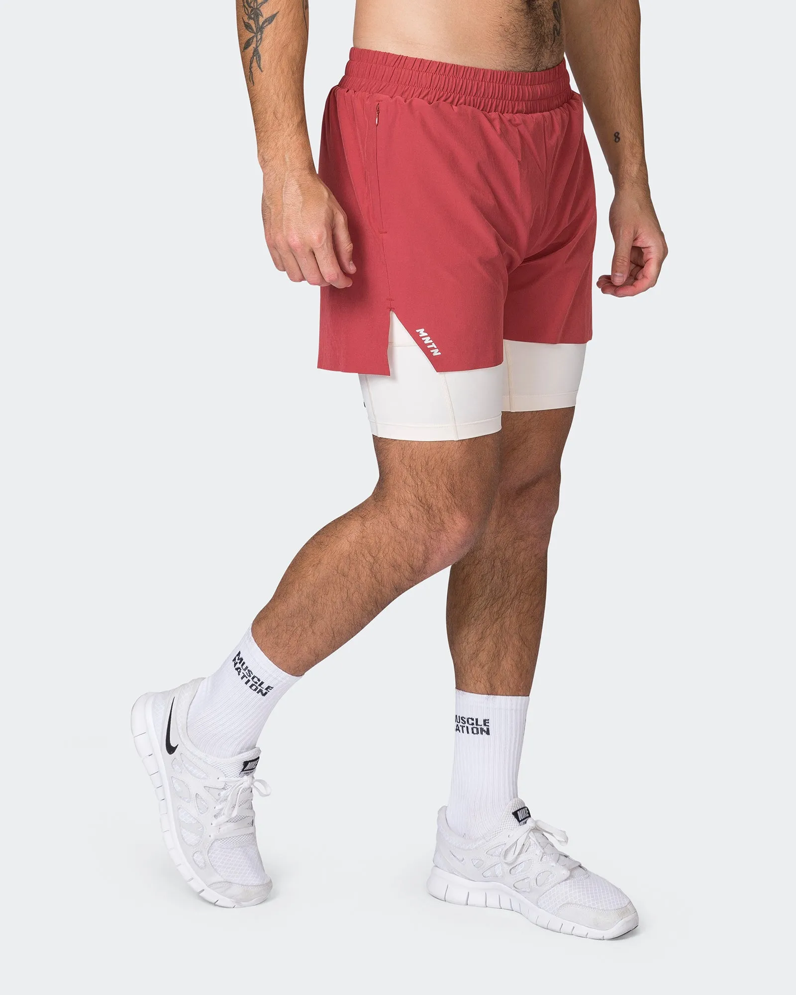 Replay 3" Shorts - Dusty Red sold by Muscle Nation product image thumbnail 2