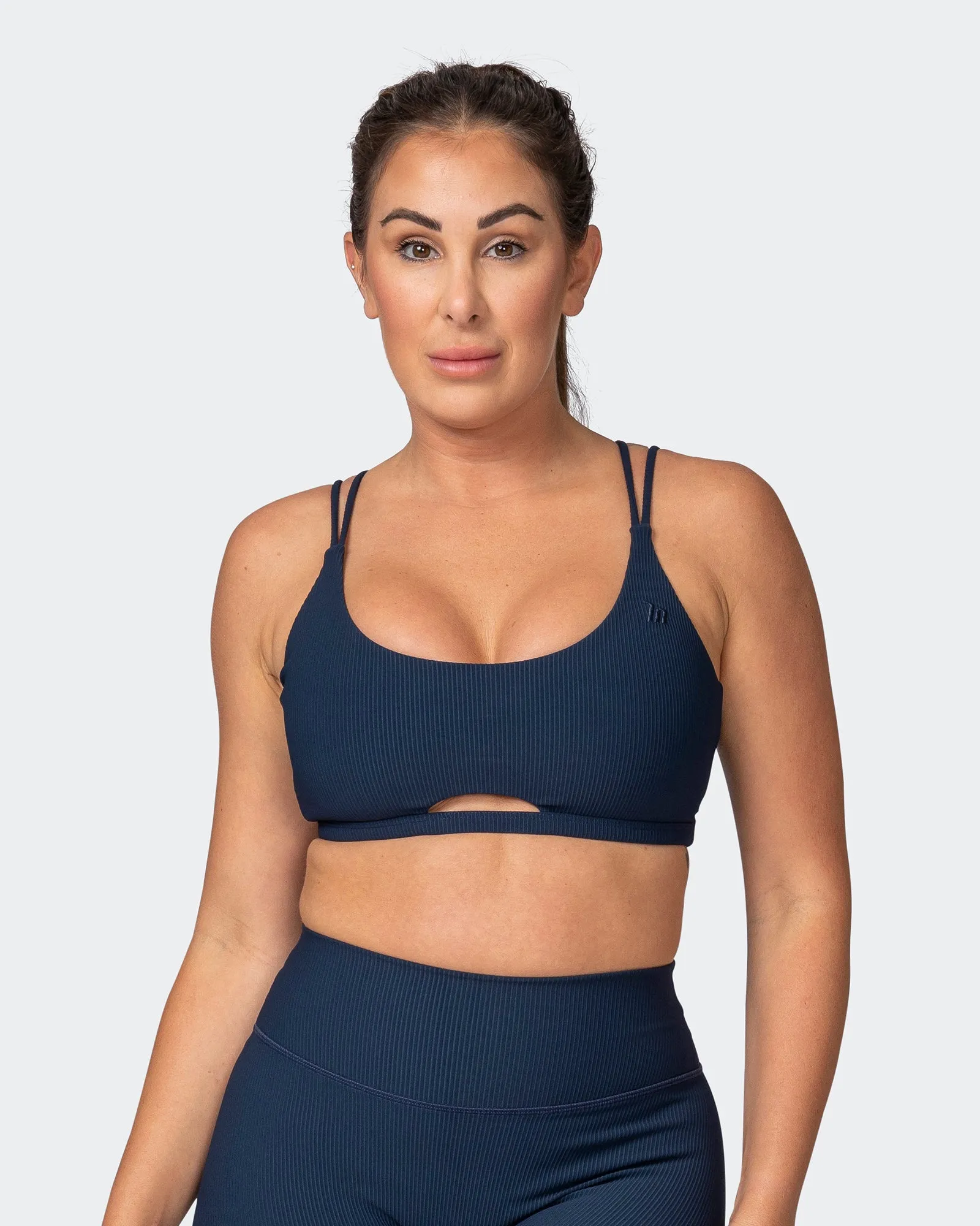 All Day Rib Bralette - Navy sold by Muscle Nation