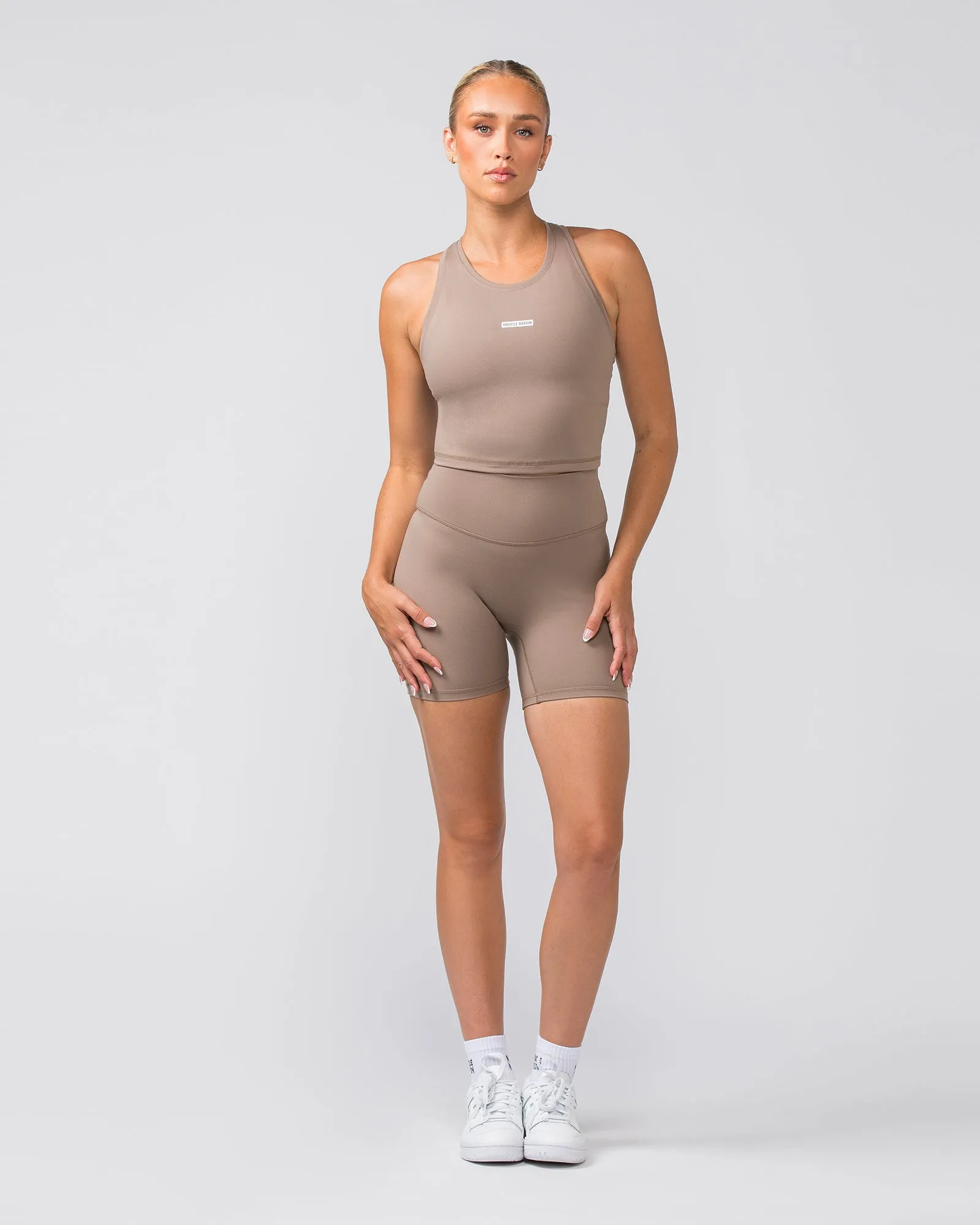 Staple Cropped Tank - Mushroom sold by Muscle Nation product image thumbnail 5