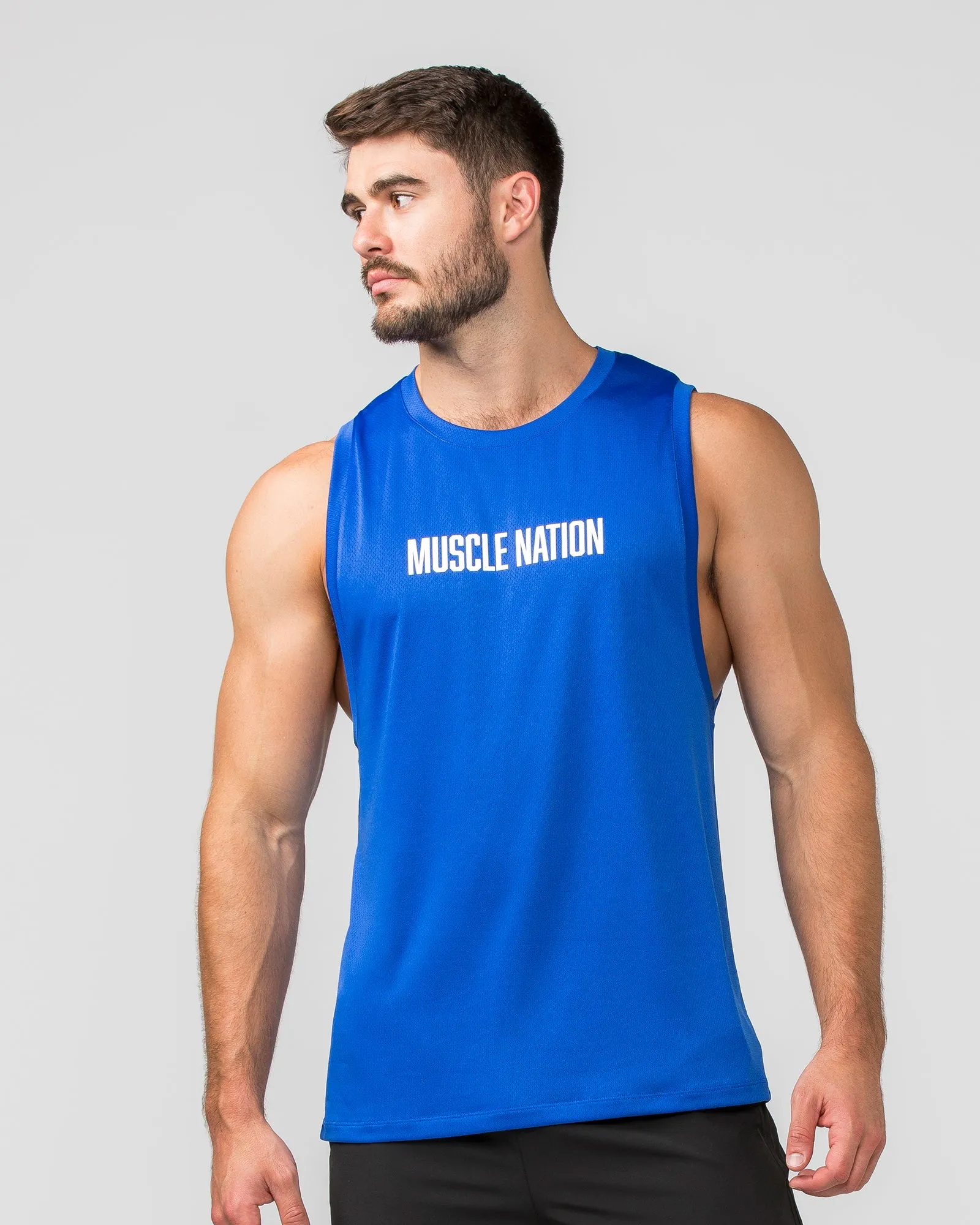 Burly Training Tank - Bondi Blue sold by Muscle Nation