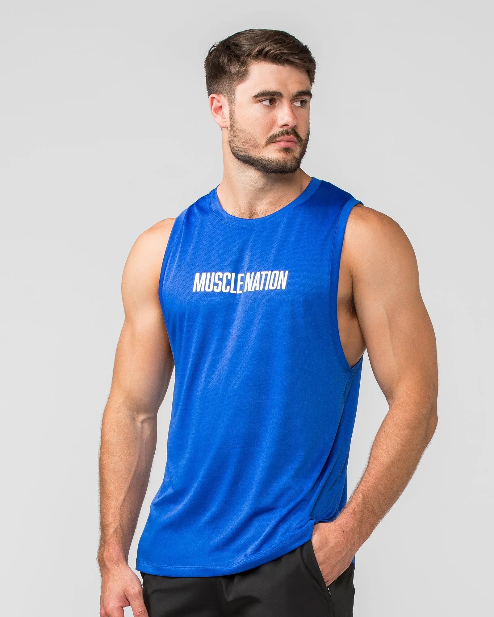 Burly Training Tank - Bondi Blue sold by Muscle Nation product image thumbnail 2
