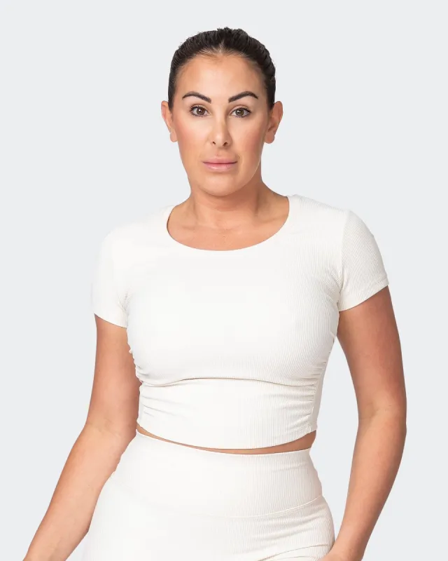 Rival Cropped Rib Top - Dew sold by Muscle Nation