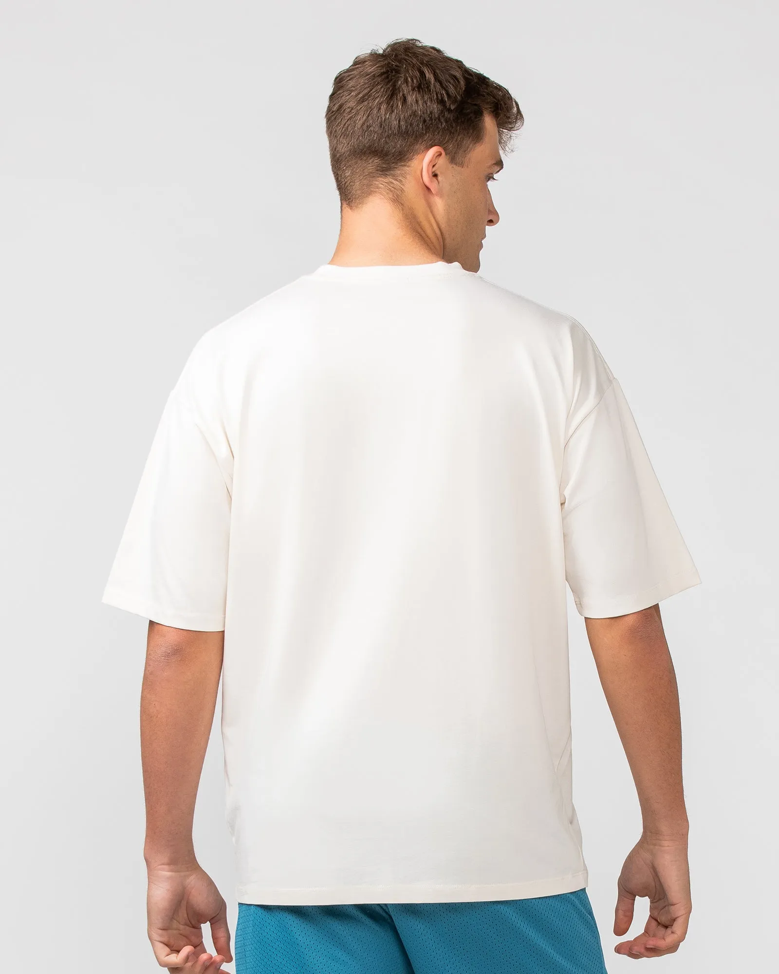 Varsity Oversized Tee - Travertine sold by Muscle Nation product image thumbnail 4