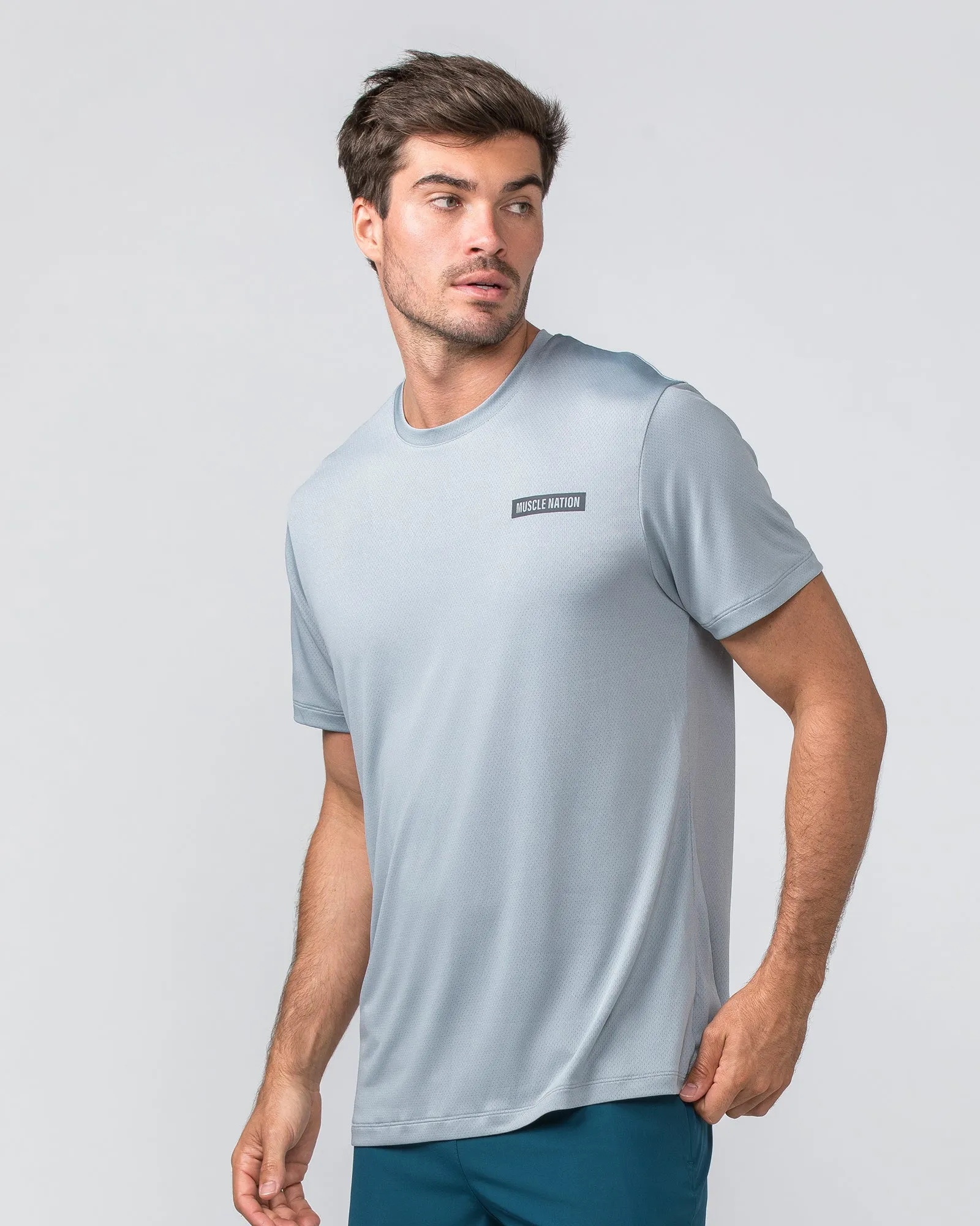 Relaxed Active Tee - Light Jet Grey sold by Muscle Nation product image thumbnail 2