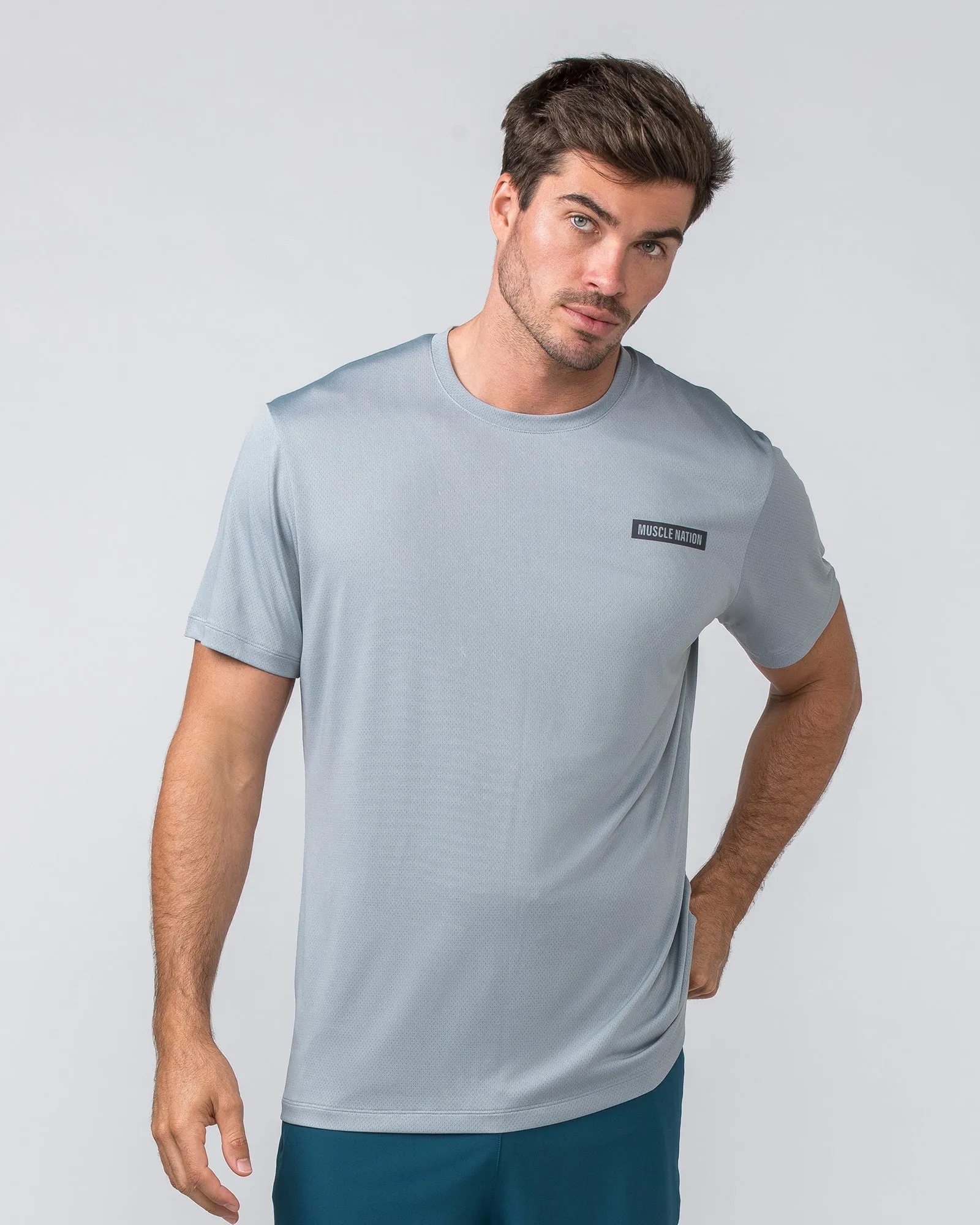 Relaxed Active Tee - Light Jet Grey sold by Muscle Nation