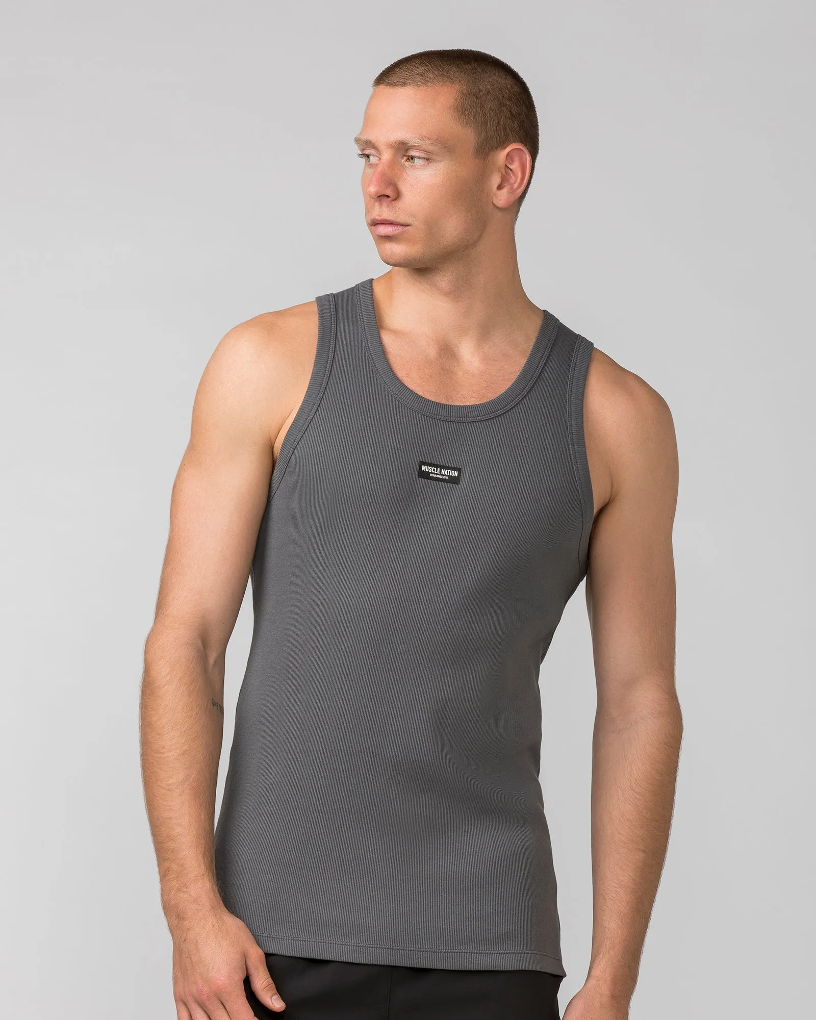 Rib Fitted Training Tank - Tornado sold by Muscle Nation