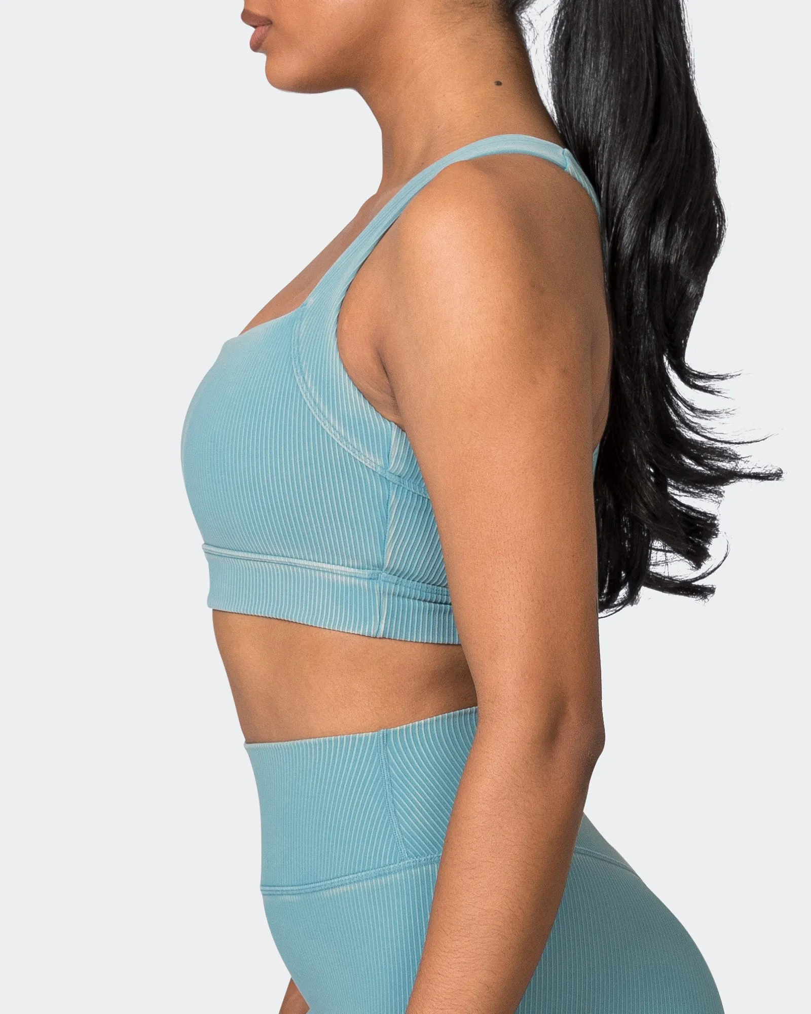 Rebound Vintage Rib Bra - Washed Harbour sold by Muscle Nation product image thumbnail 4