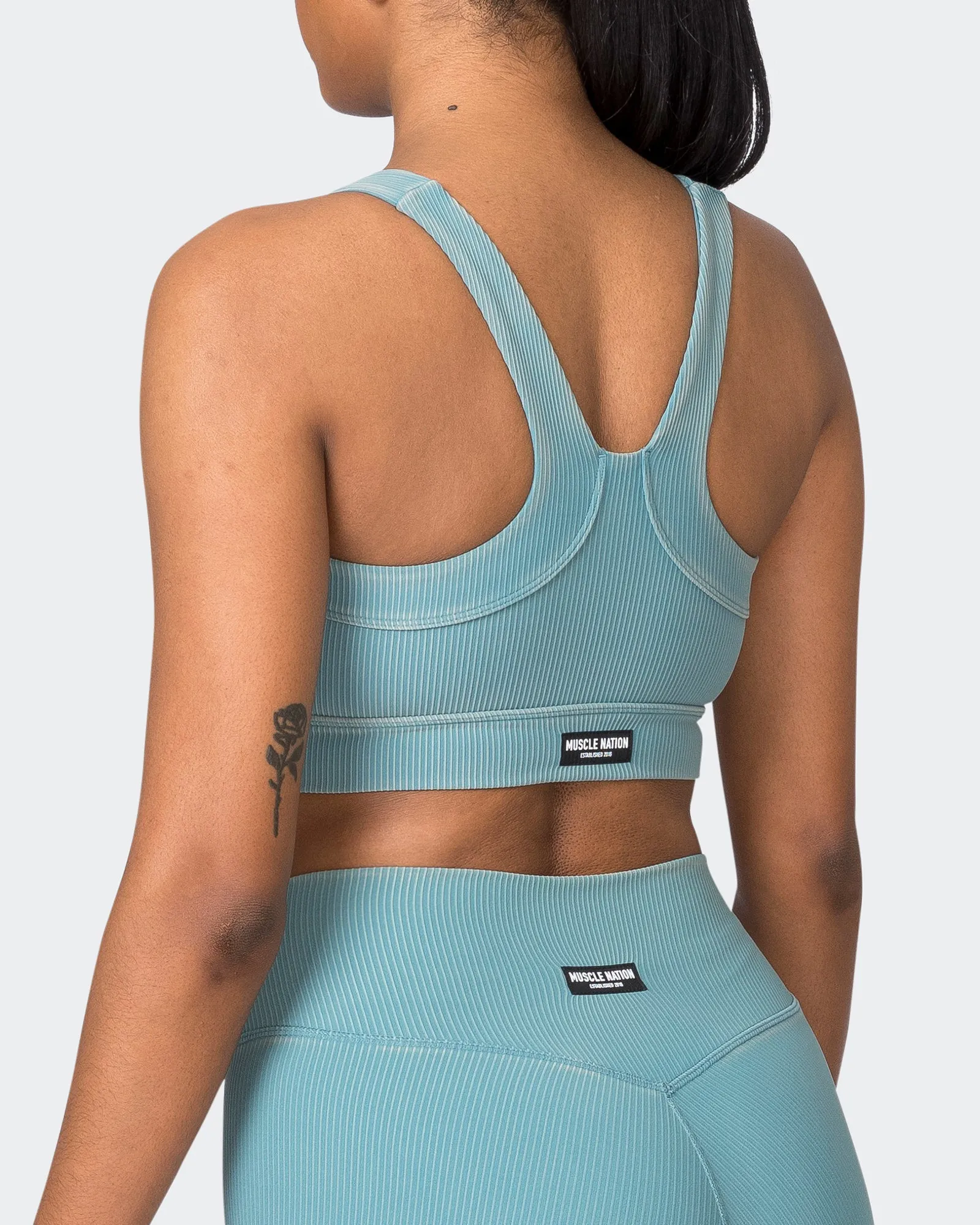 Rebound Vintage Rib Bra - Washed Harbour sold by Muscle Nation product image thumbnail 5