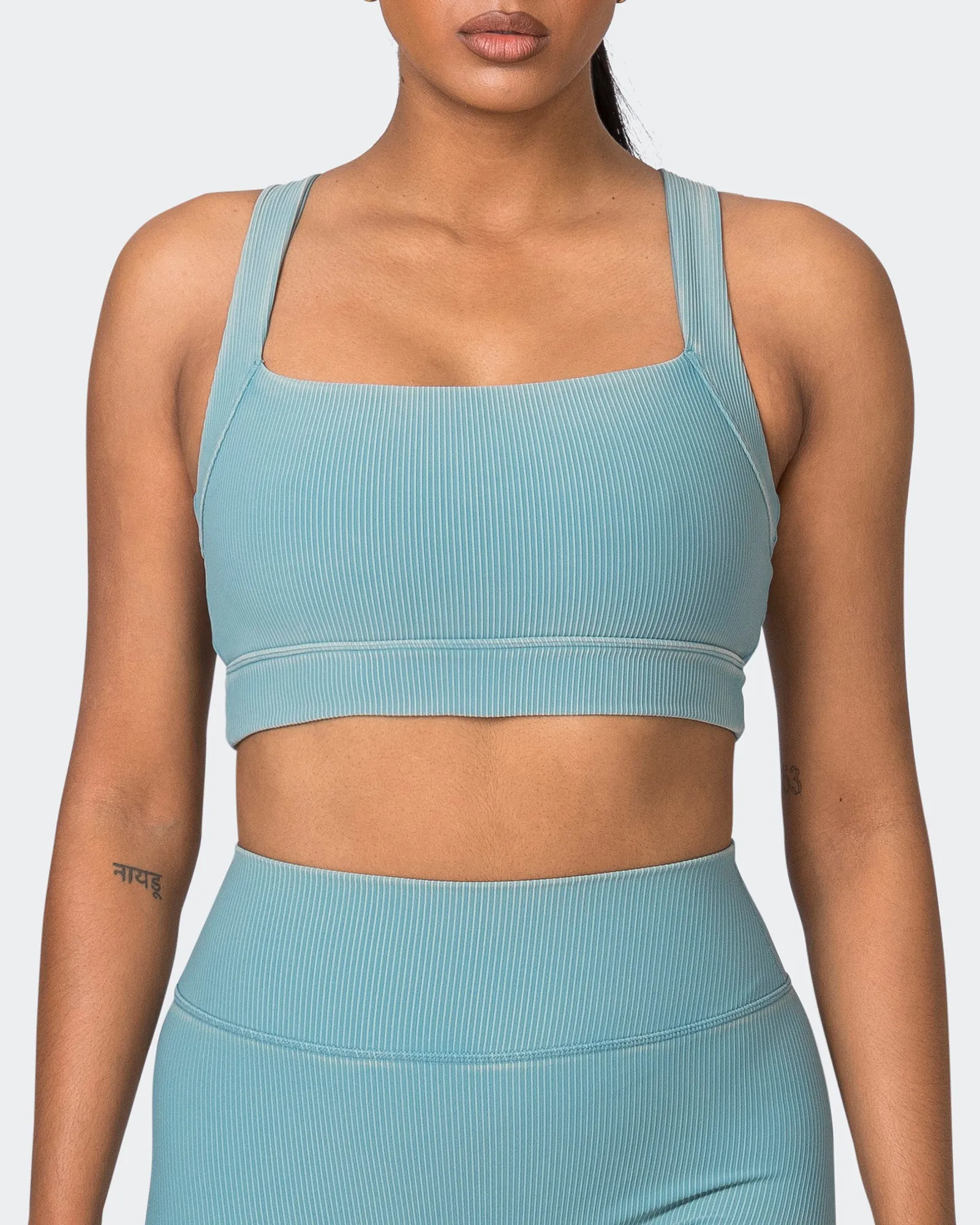 Rebound Vintage Rib Bra - Washed Harbour sold by Muscle Nation product image thumbnail 2