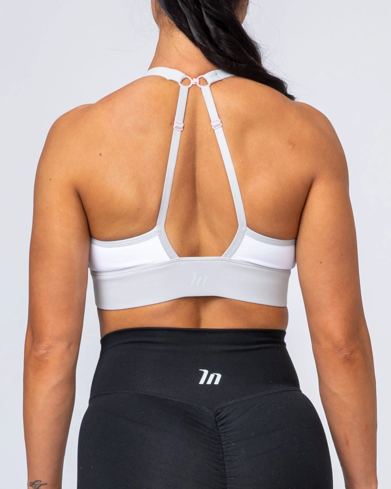 Locked & Loaded Bra - Grey/White sold by Muscle Nation product image thumbnail 2