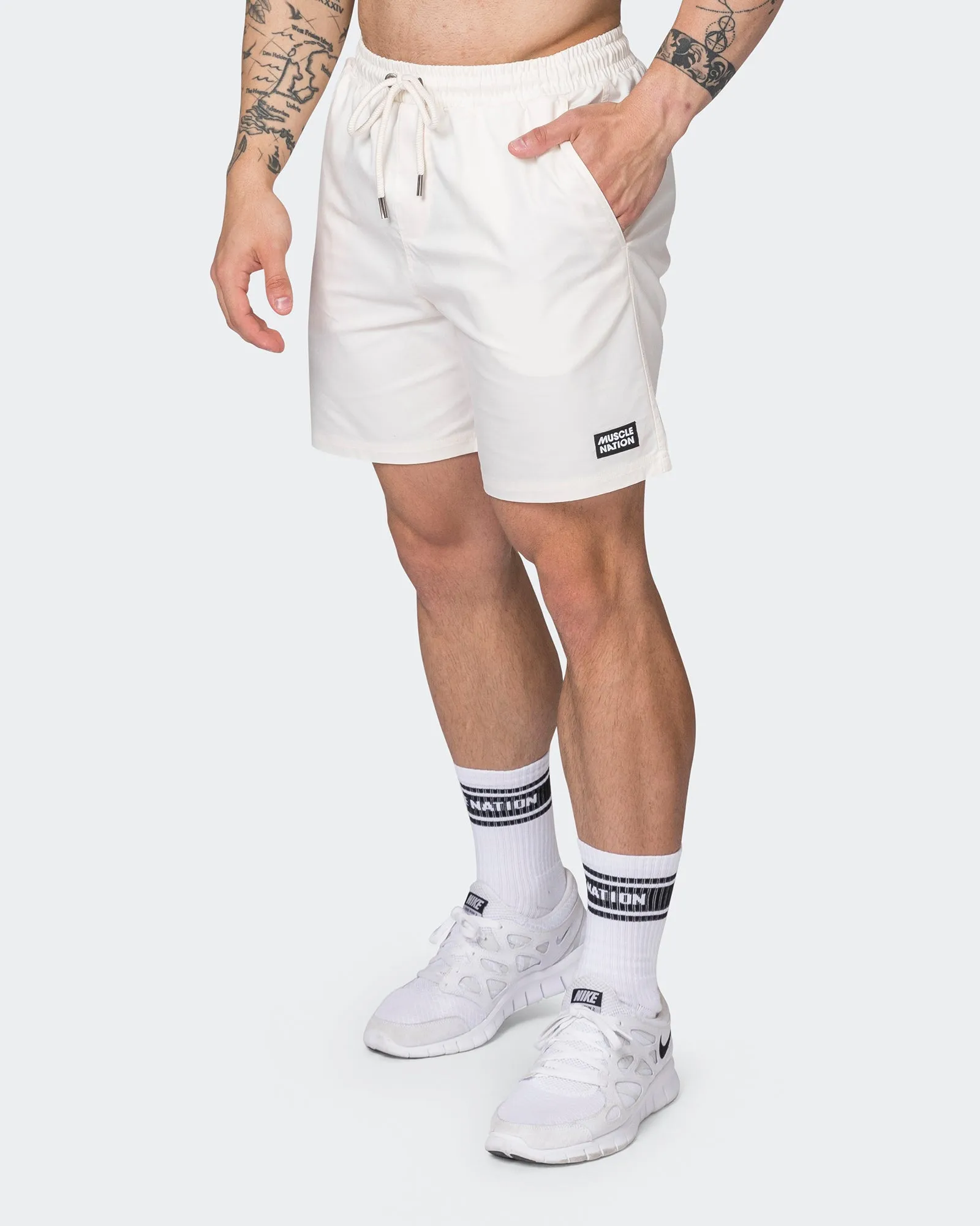 Daily 6" Shorts - Travertine sold by Muscle Nation