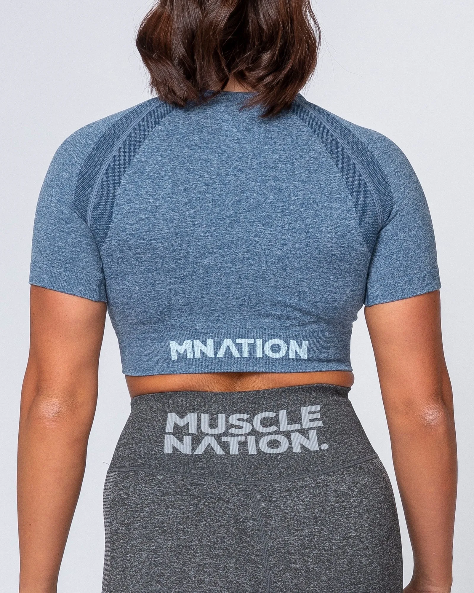 Classic Seamless Tee - Navy Marl sold by Muscle Nation product image thumbnail 3