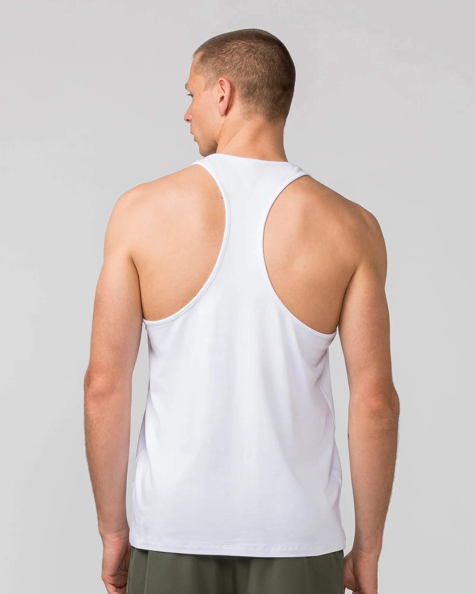 Infinite Y Back Stringer - White sold by Muscle Nation product image thumbnail 4