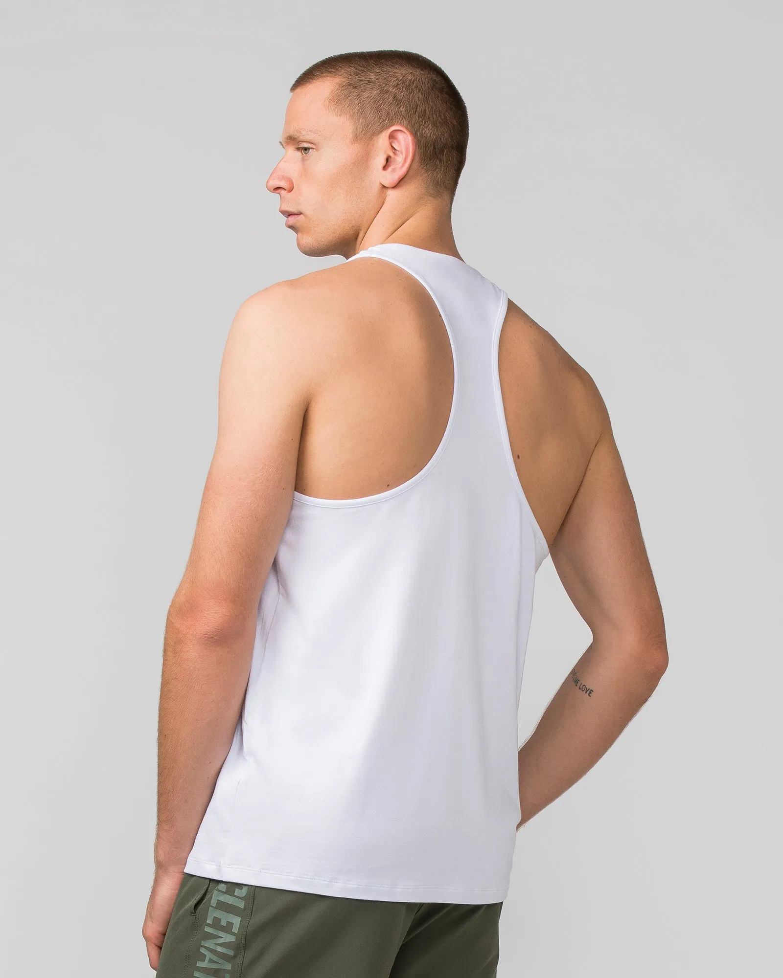 Infinite Y Back Stringer - White sold by Muscle Nation product image thumbnail 3