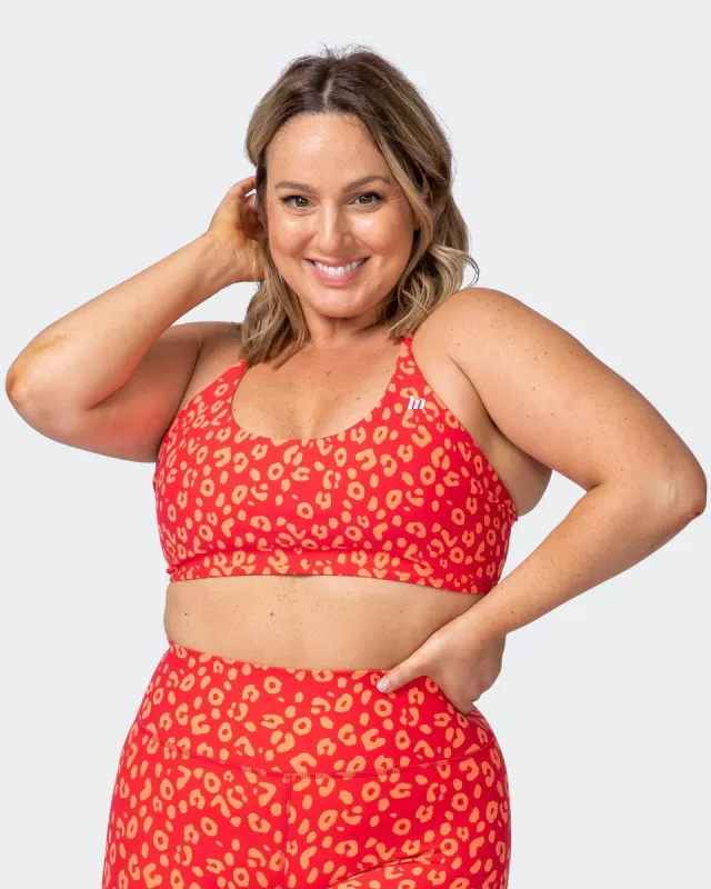 Wanderlust Bralette - Vibrant Cheetah Print sold by Muscle Nation