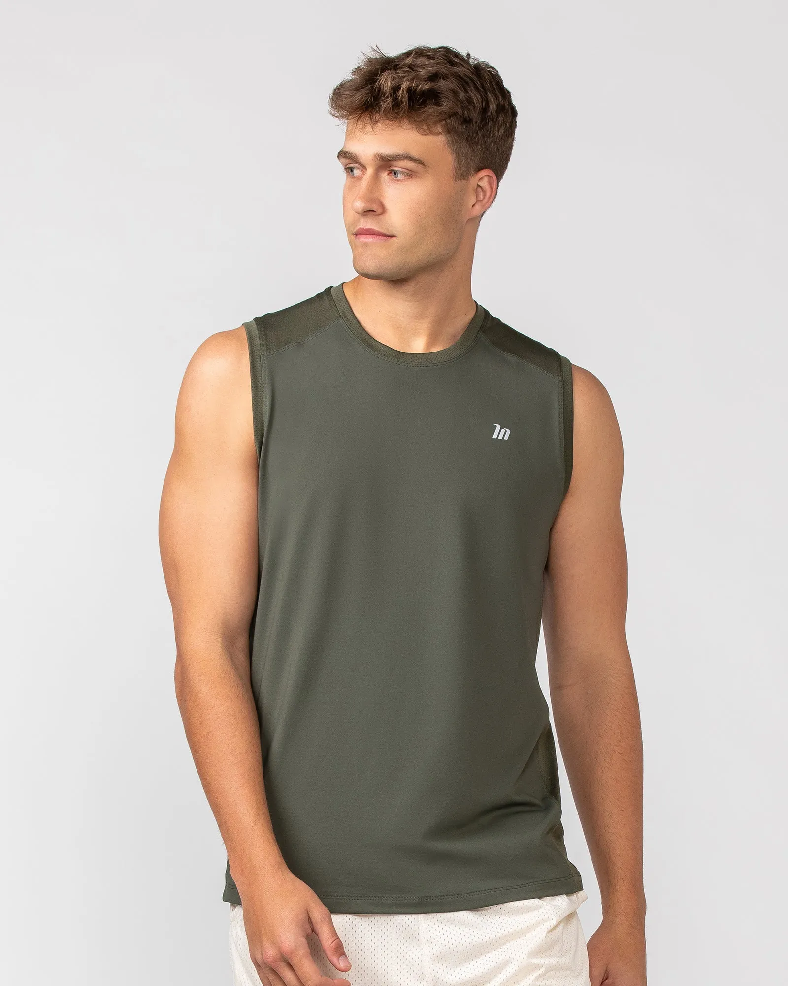 Ventilation Tank - Dark Khaki sold by Muscle Nation