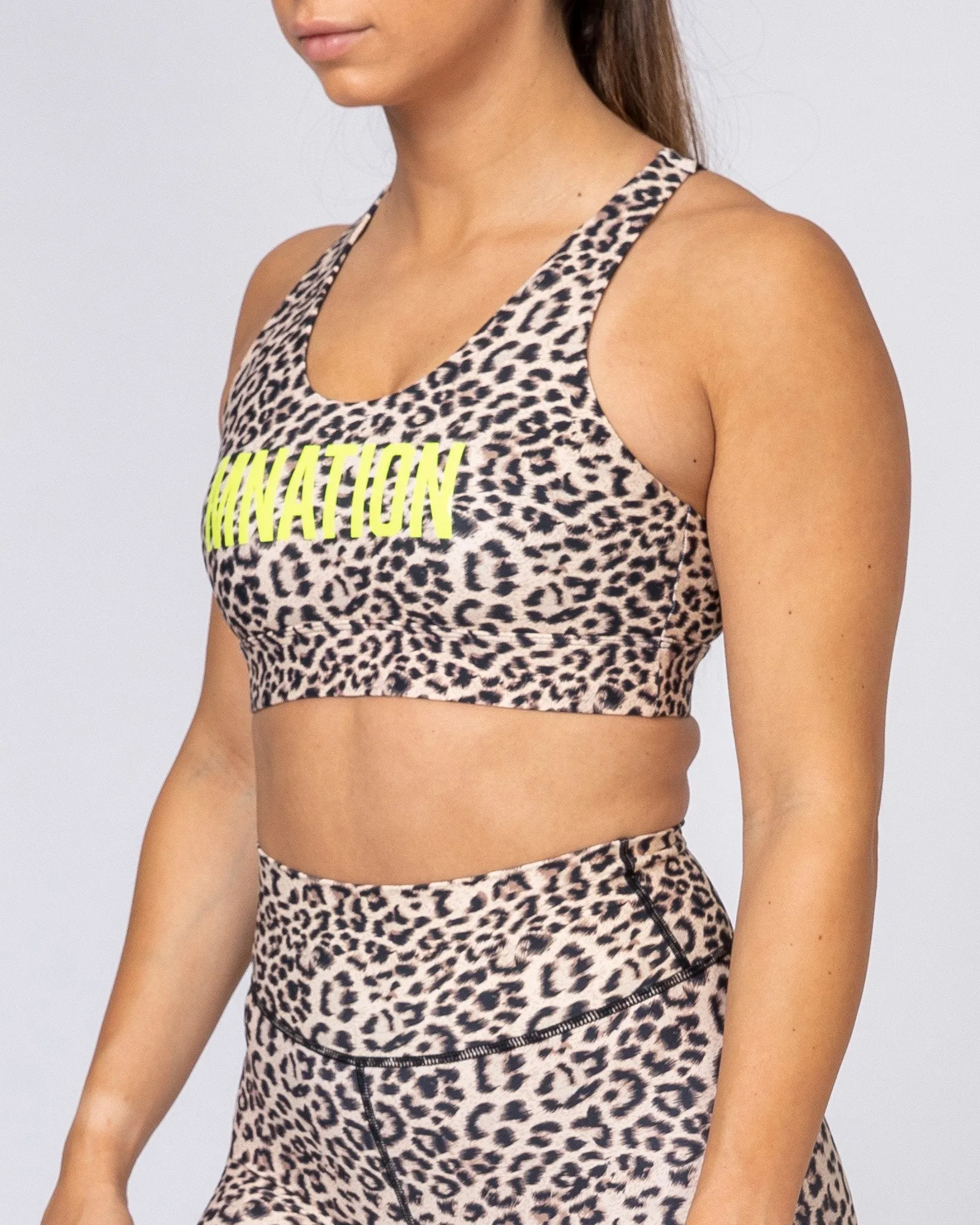 Motion Sculpt Bra - Yellow Leopard sold by Muscle Nation product image thumbnail 4