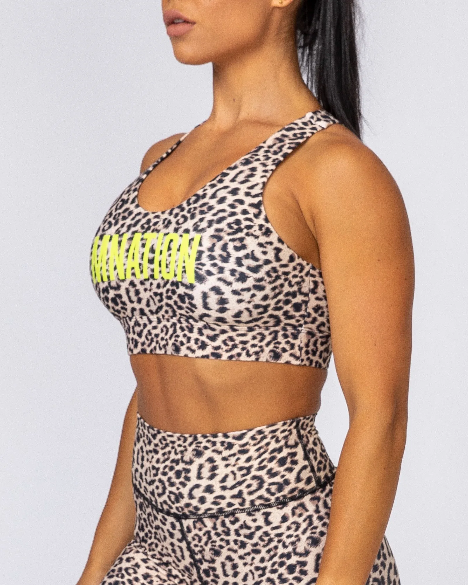 Motion Sculpt Bra - Yellow Leopard sold by Muscle Nation product image thumbnail 5