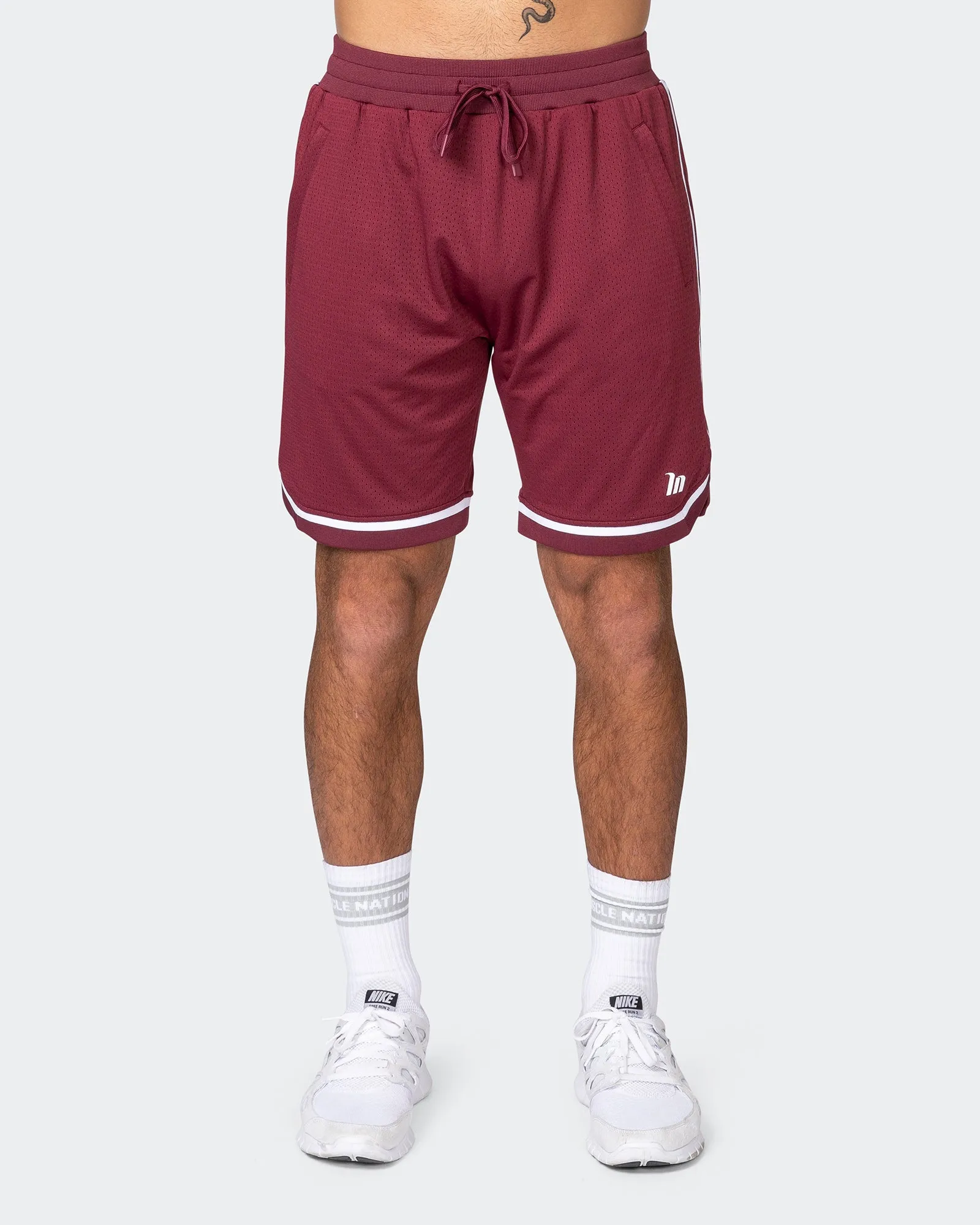 Mens 8" Basketball Shorts - Wine sold by Muscle Nation product image thumbnail 2